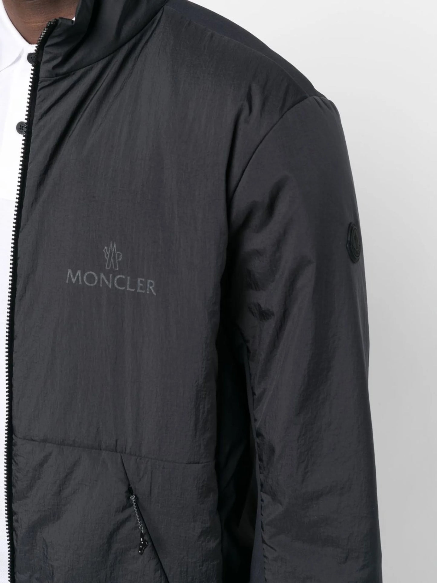 logo-print bomber jacket