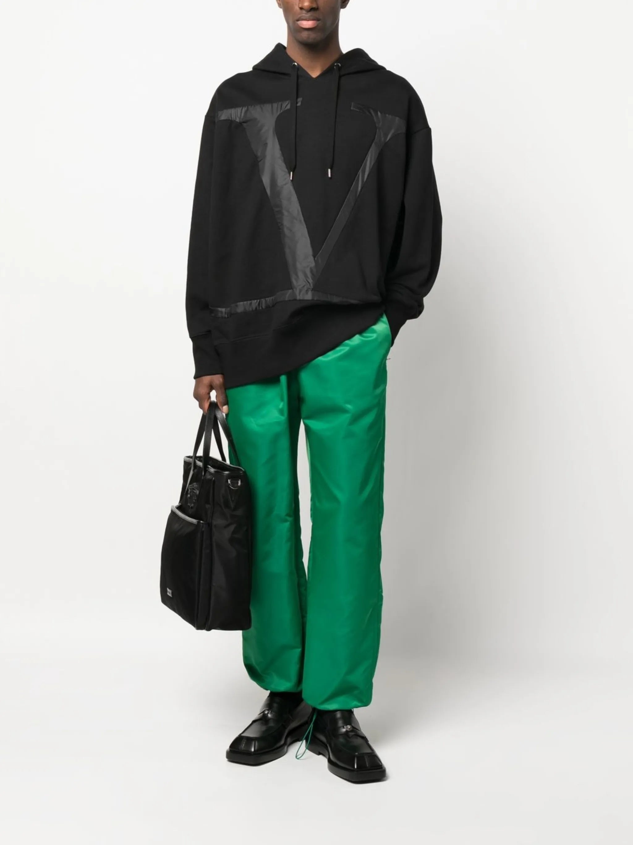 logo-detail drawstring hoodie