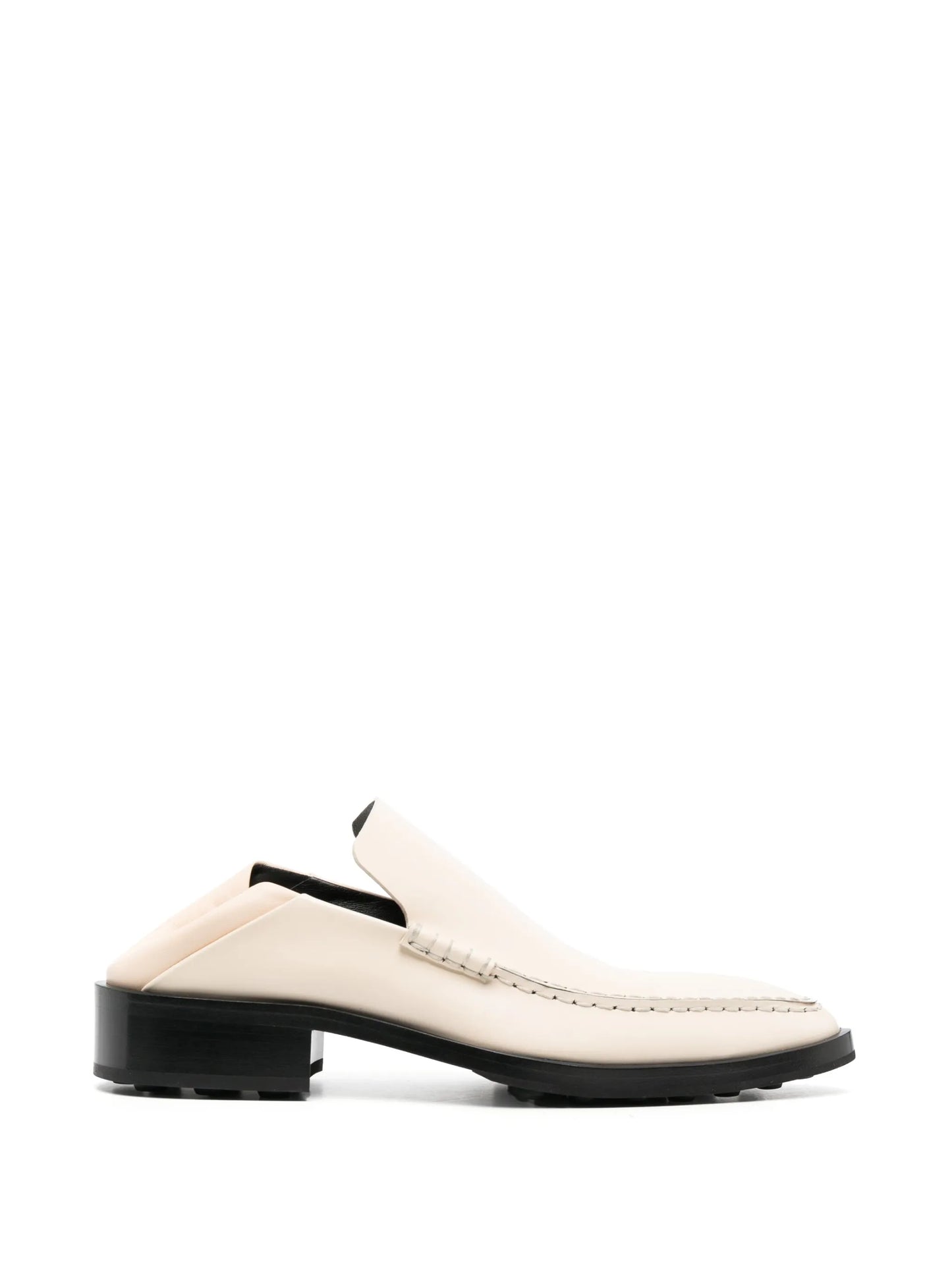 pointed-toe leather loafers