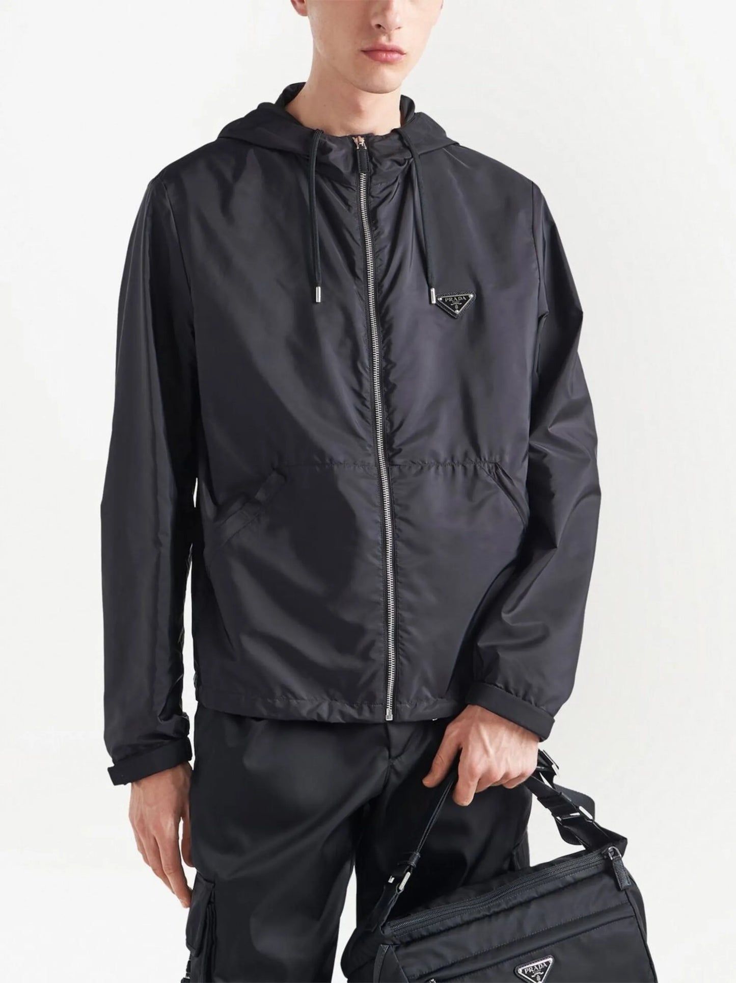 Re-Nylon hooded jacket
