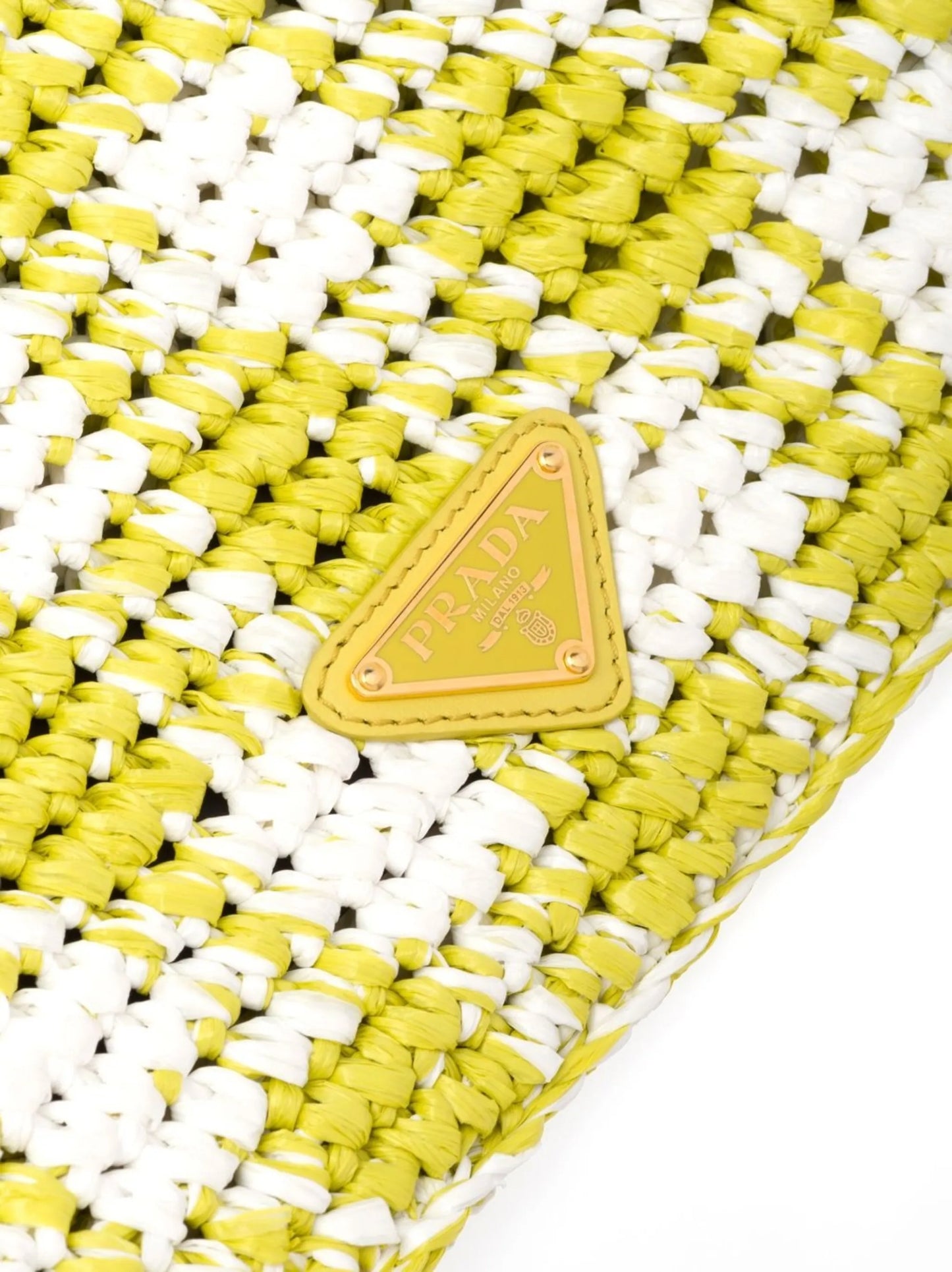 woven-logo raffia shoulder bag