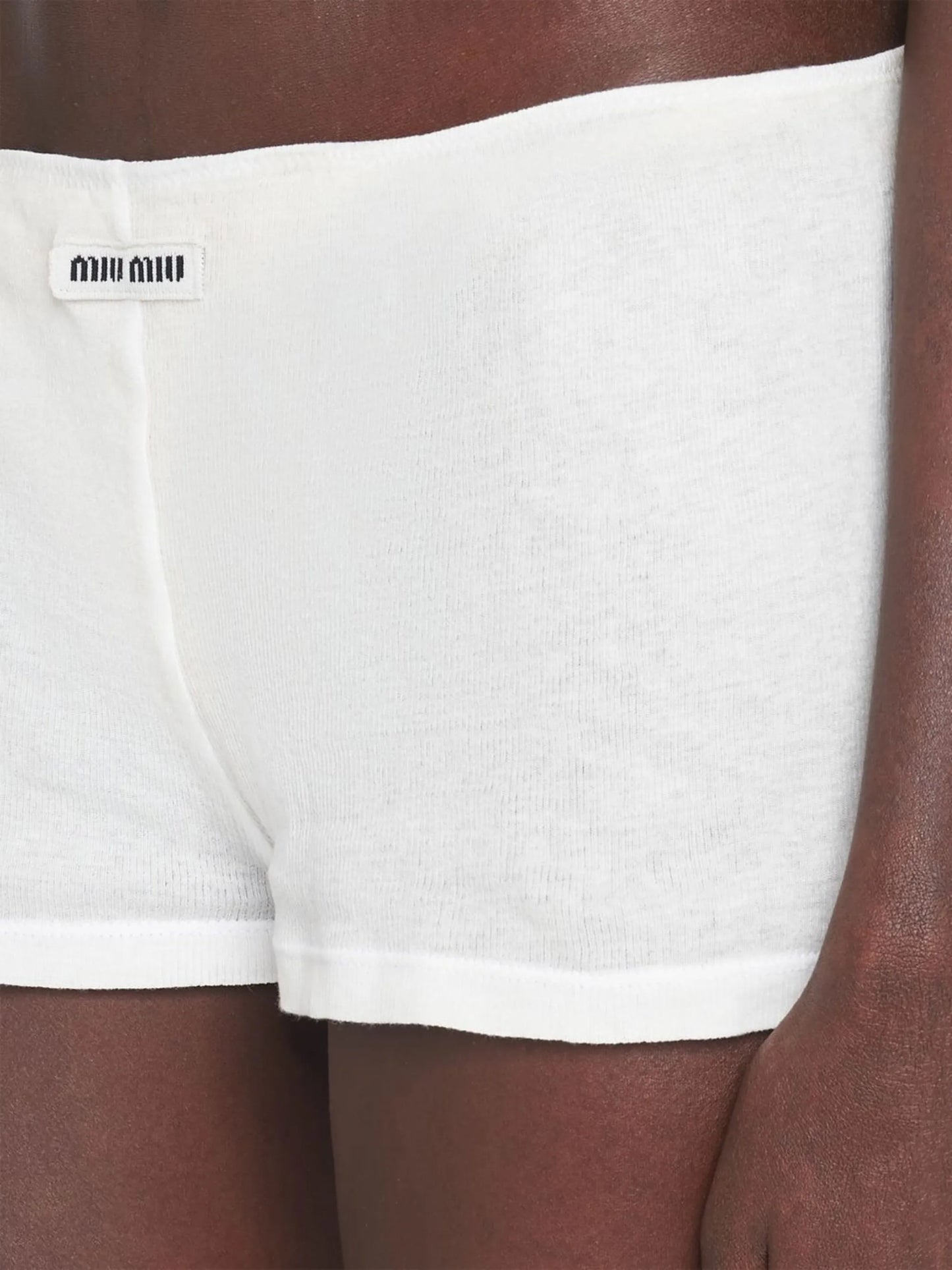 Ribbed knit boxer shorts