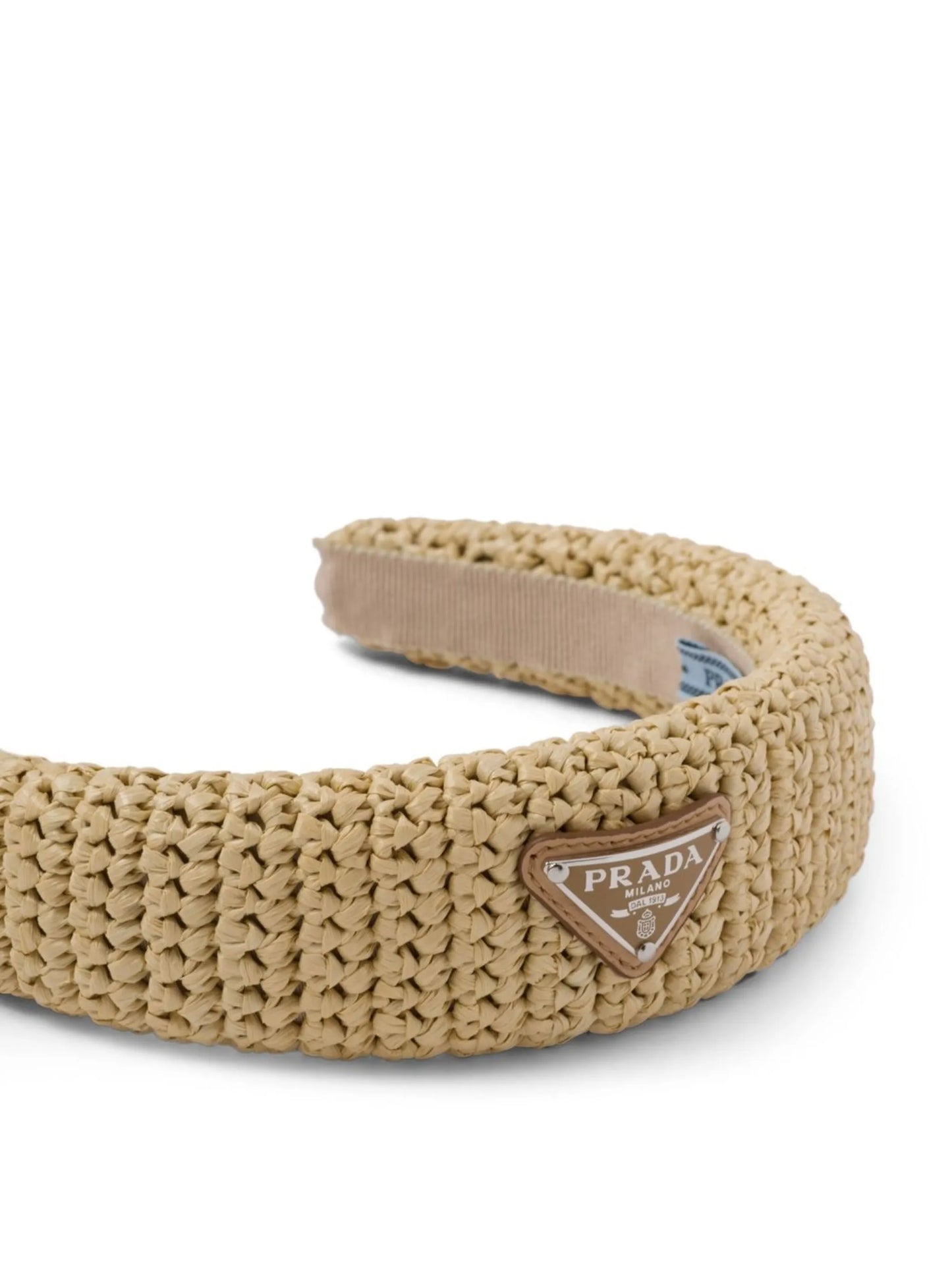 triangle-logo crochet headband