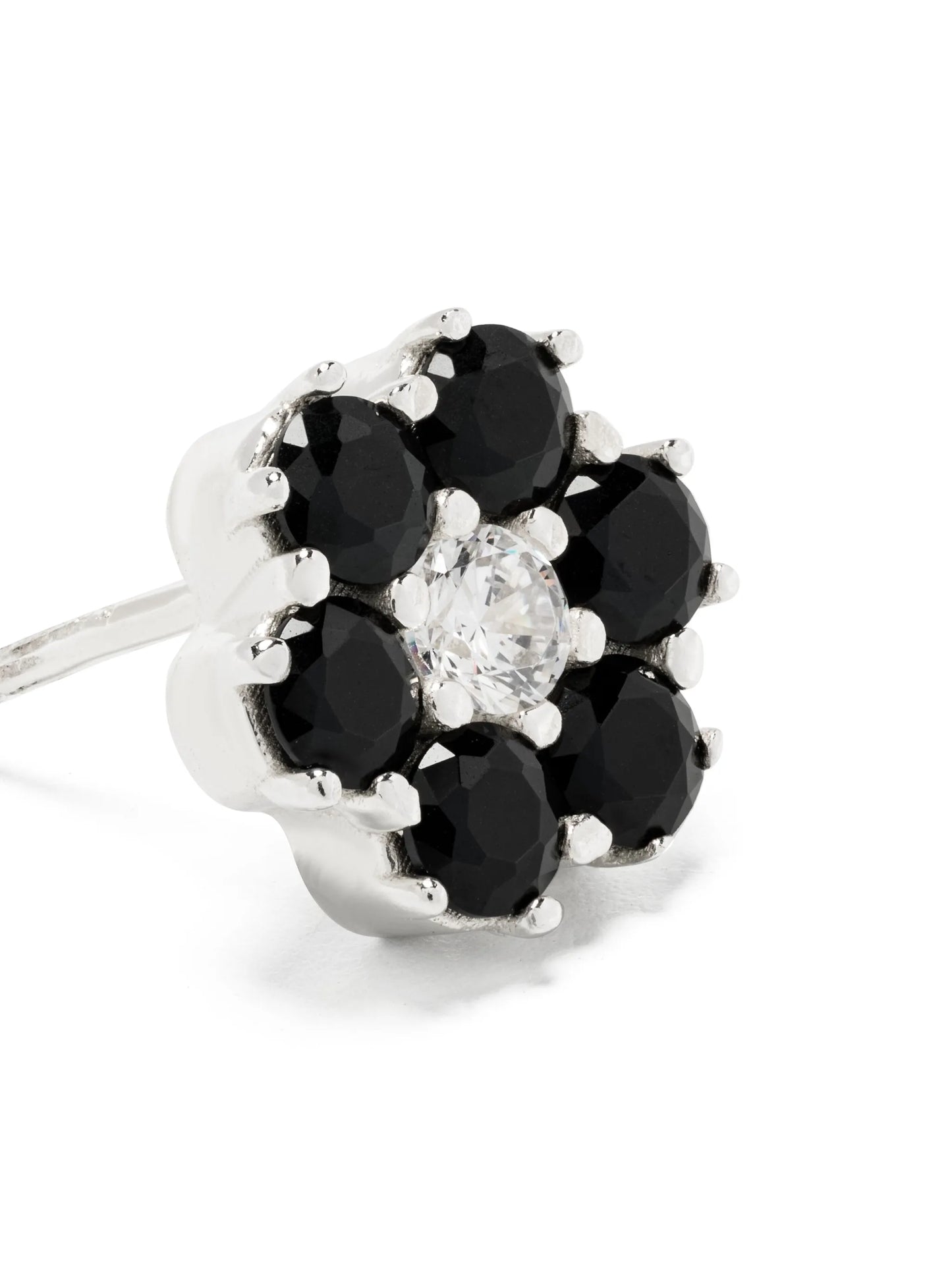 black stone stud earrings