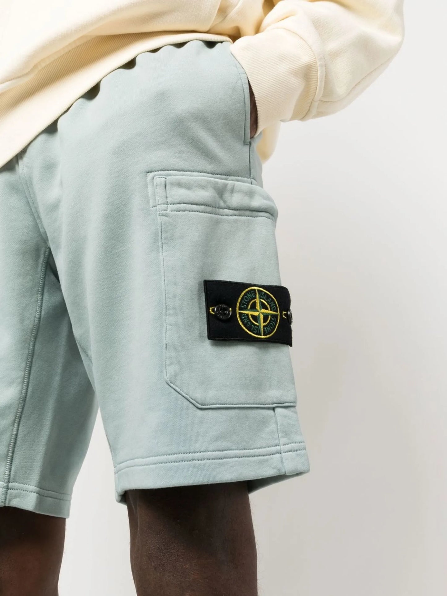Compass-motif cotton shorts