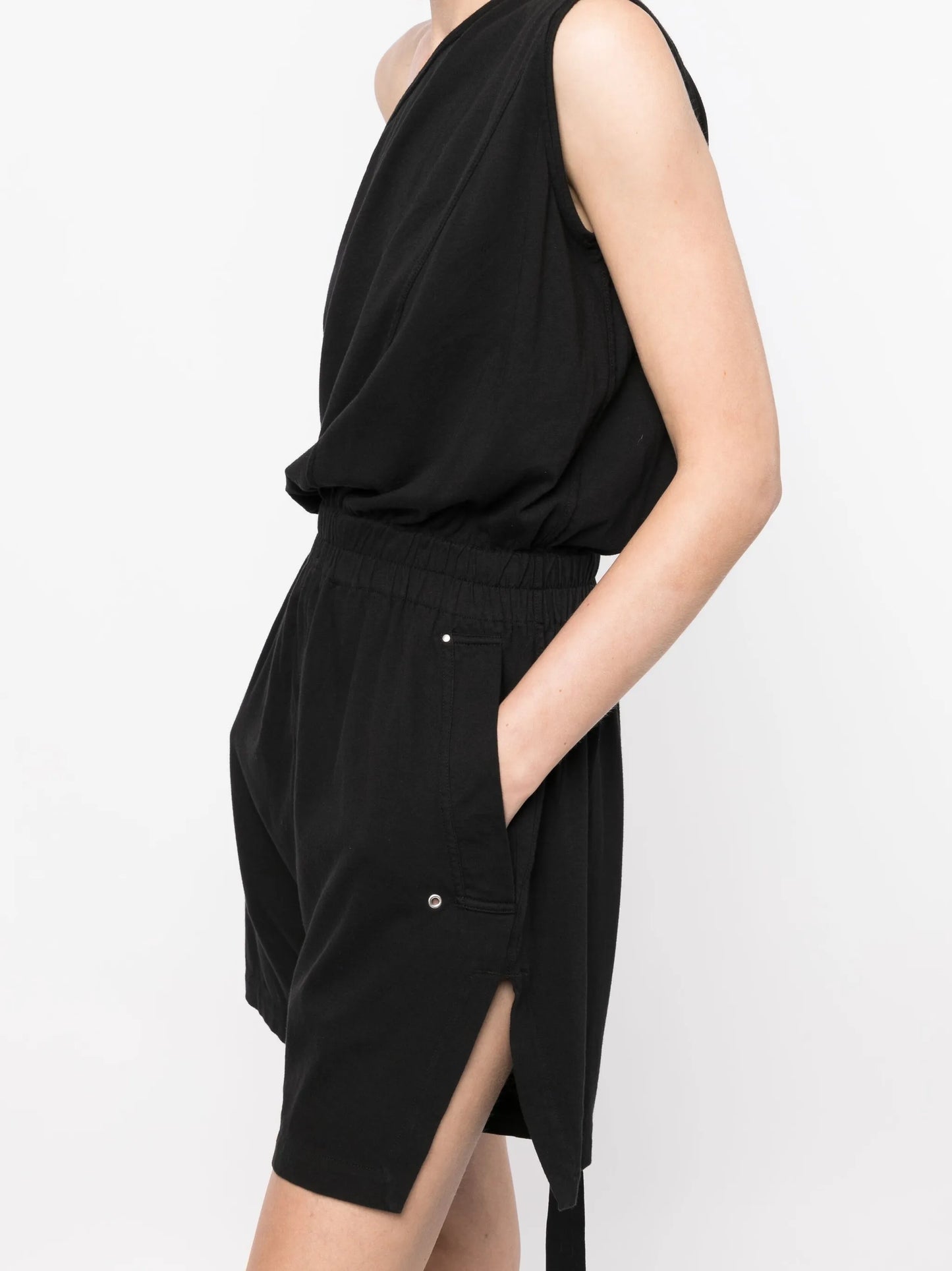 one-shoulder cotton playsuit