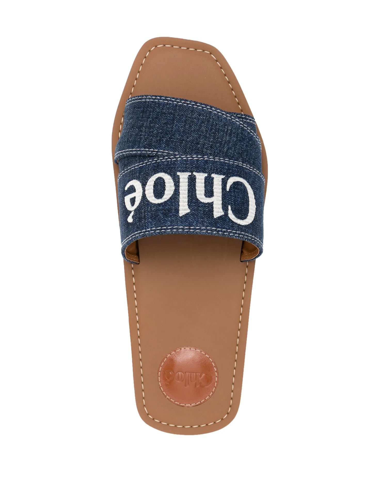 Woody denim flat sandals