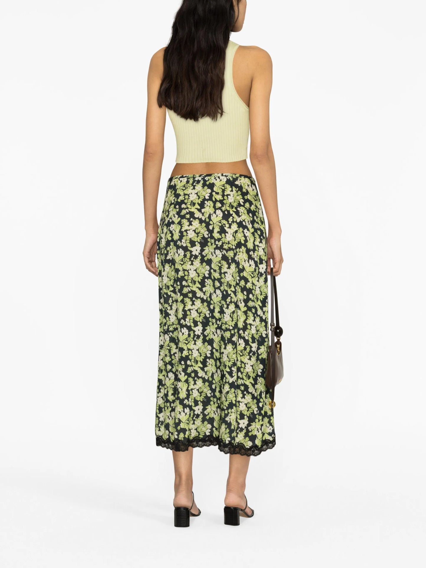 Sibilla floral-print midi skirt