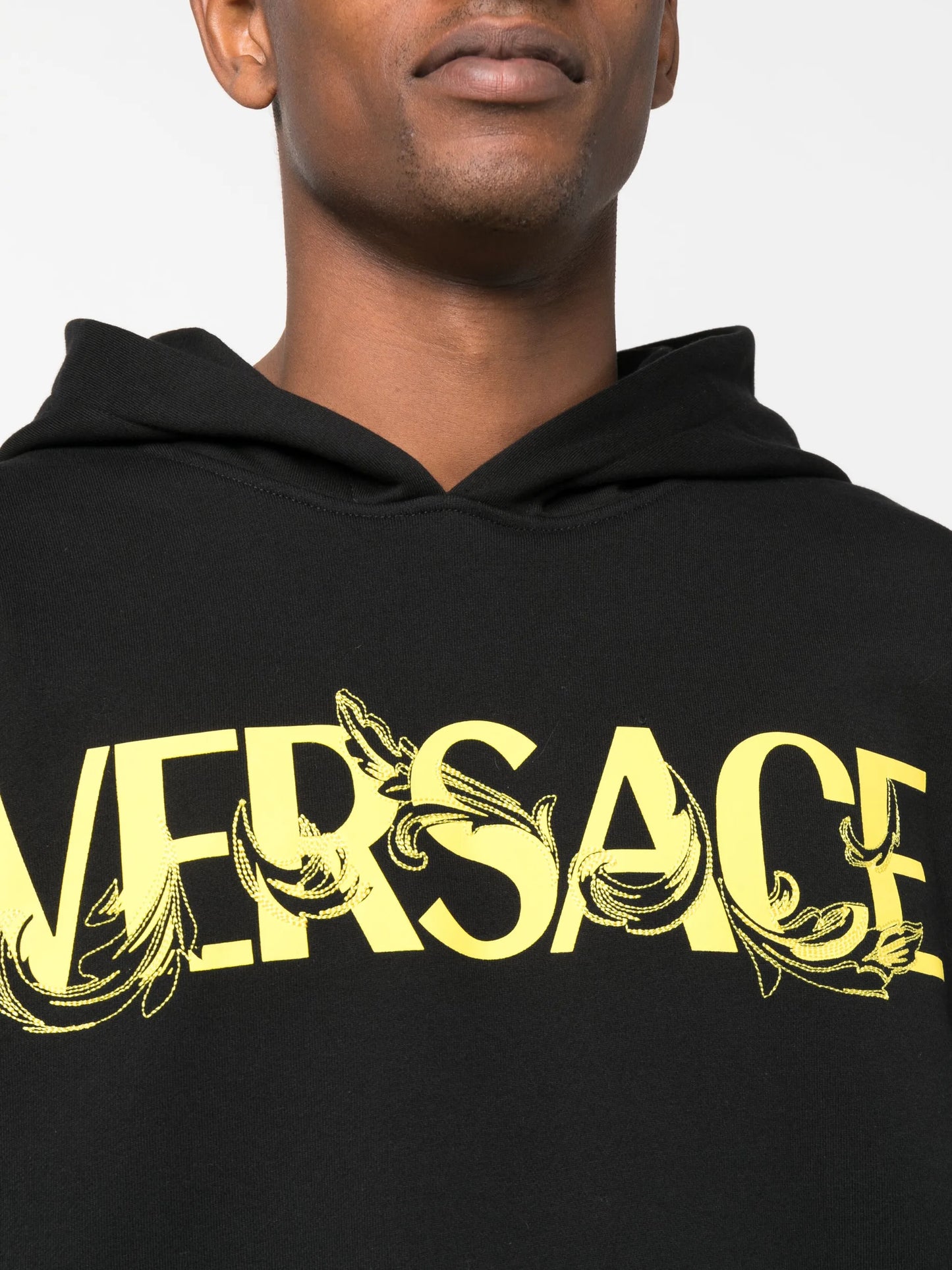 logo-print cotton hoodie