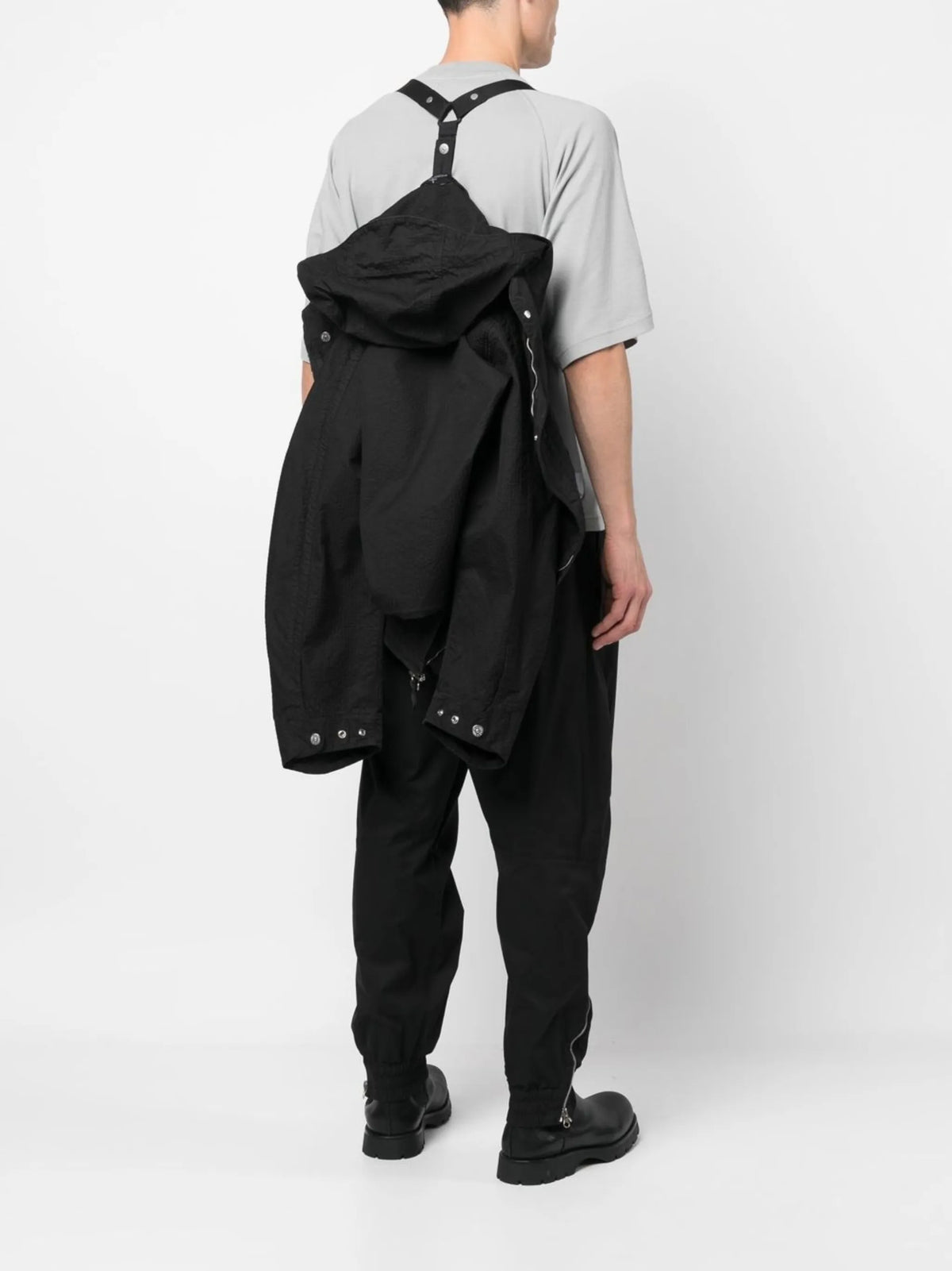 strap hooded jacket