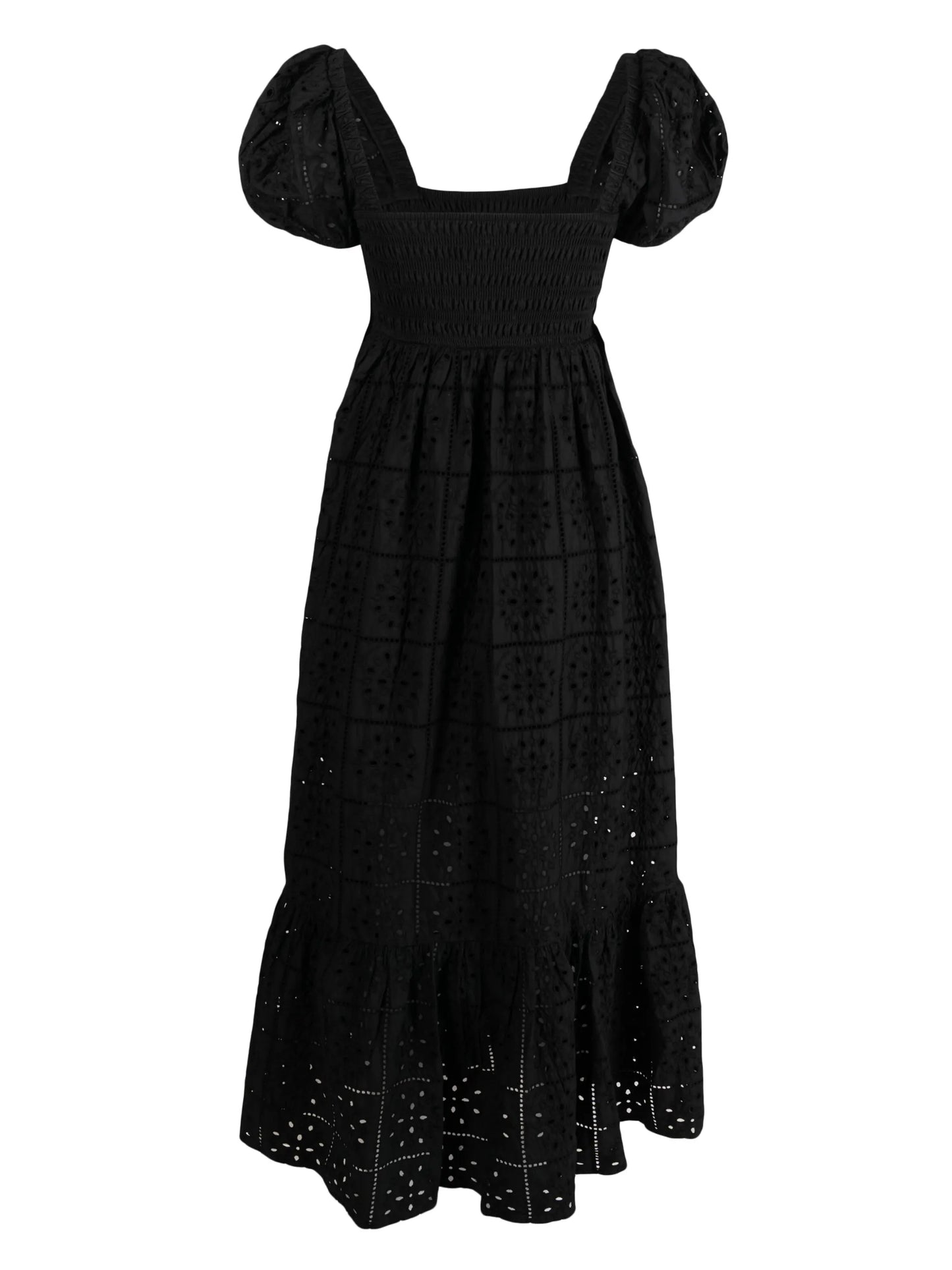 broderie anglaise organic-cotton maxi dress