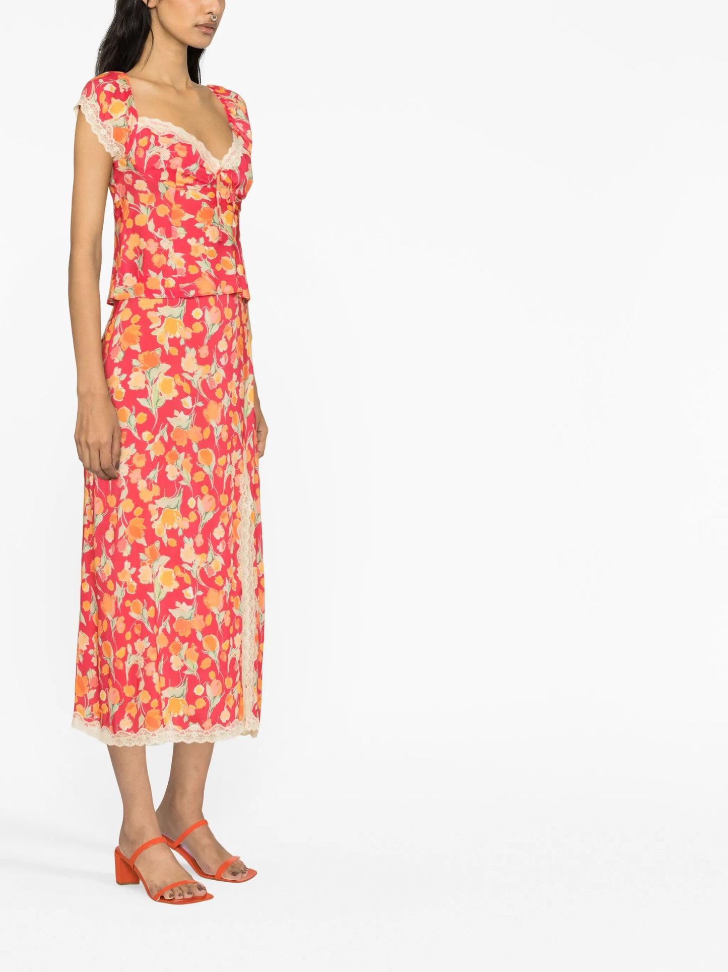 Rosella floral-print puff-sleeve blouse