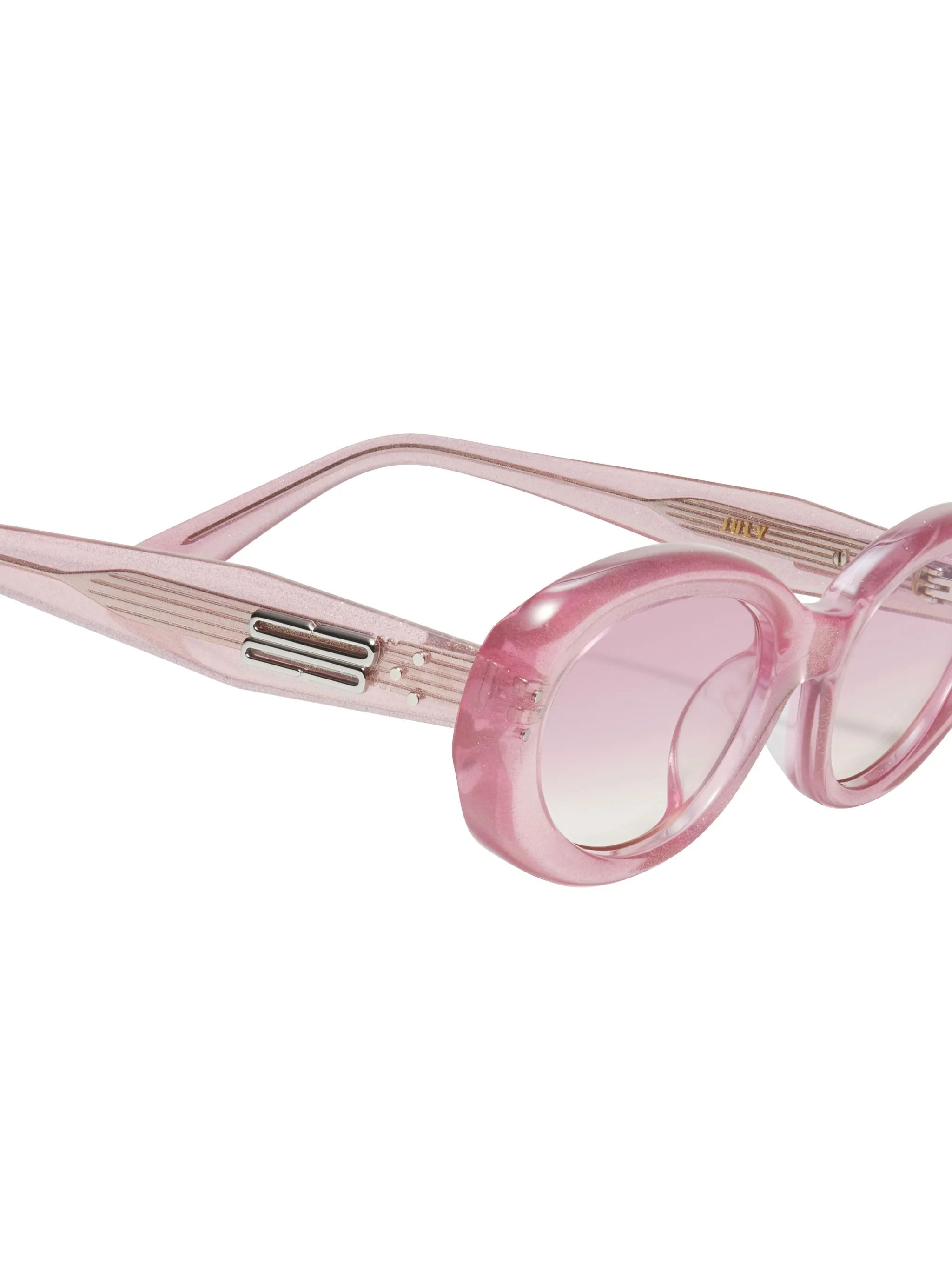 transparent-oval-frame sunglasses