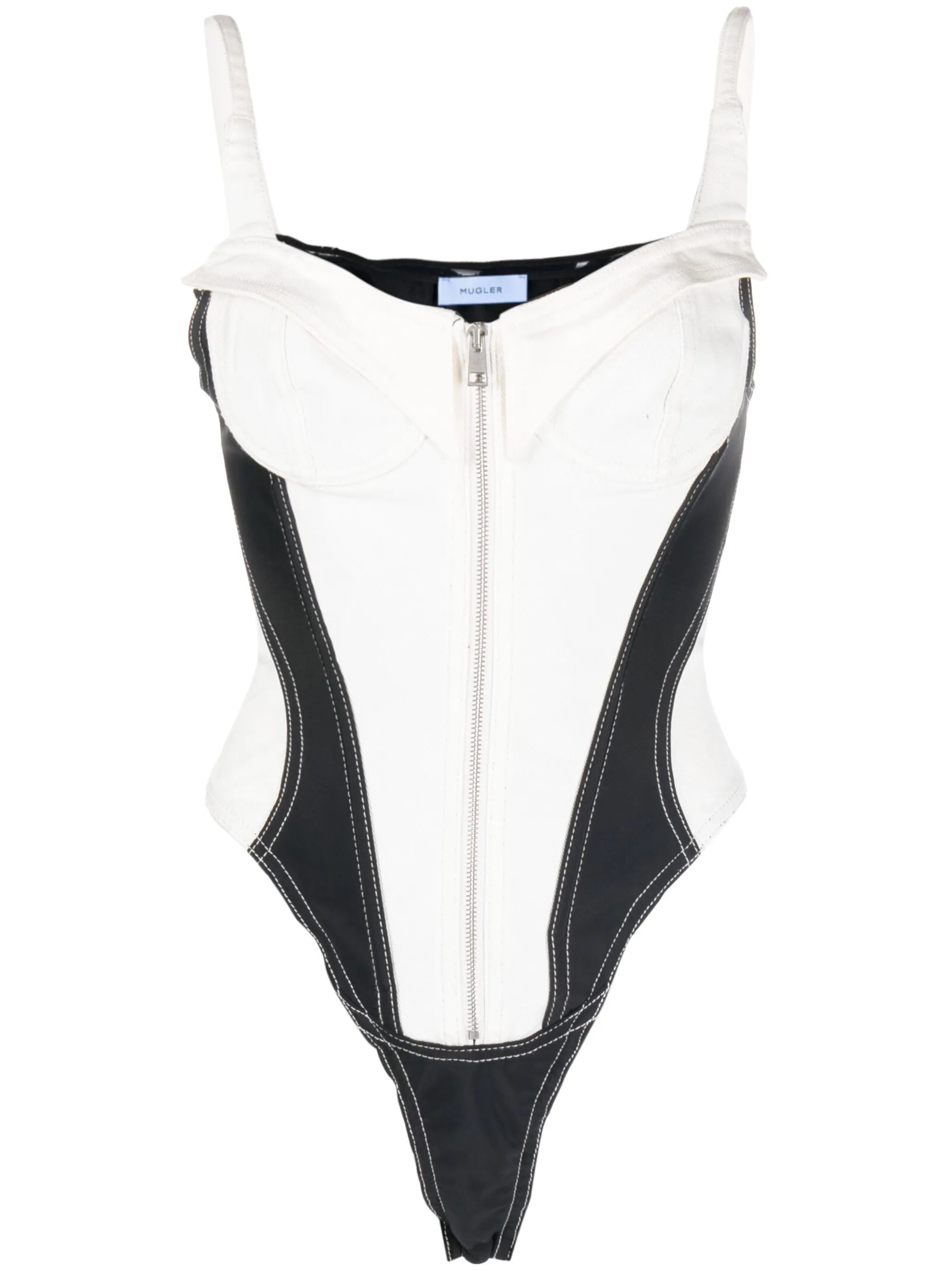 denim bustier bodysuit