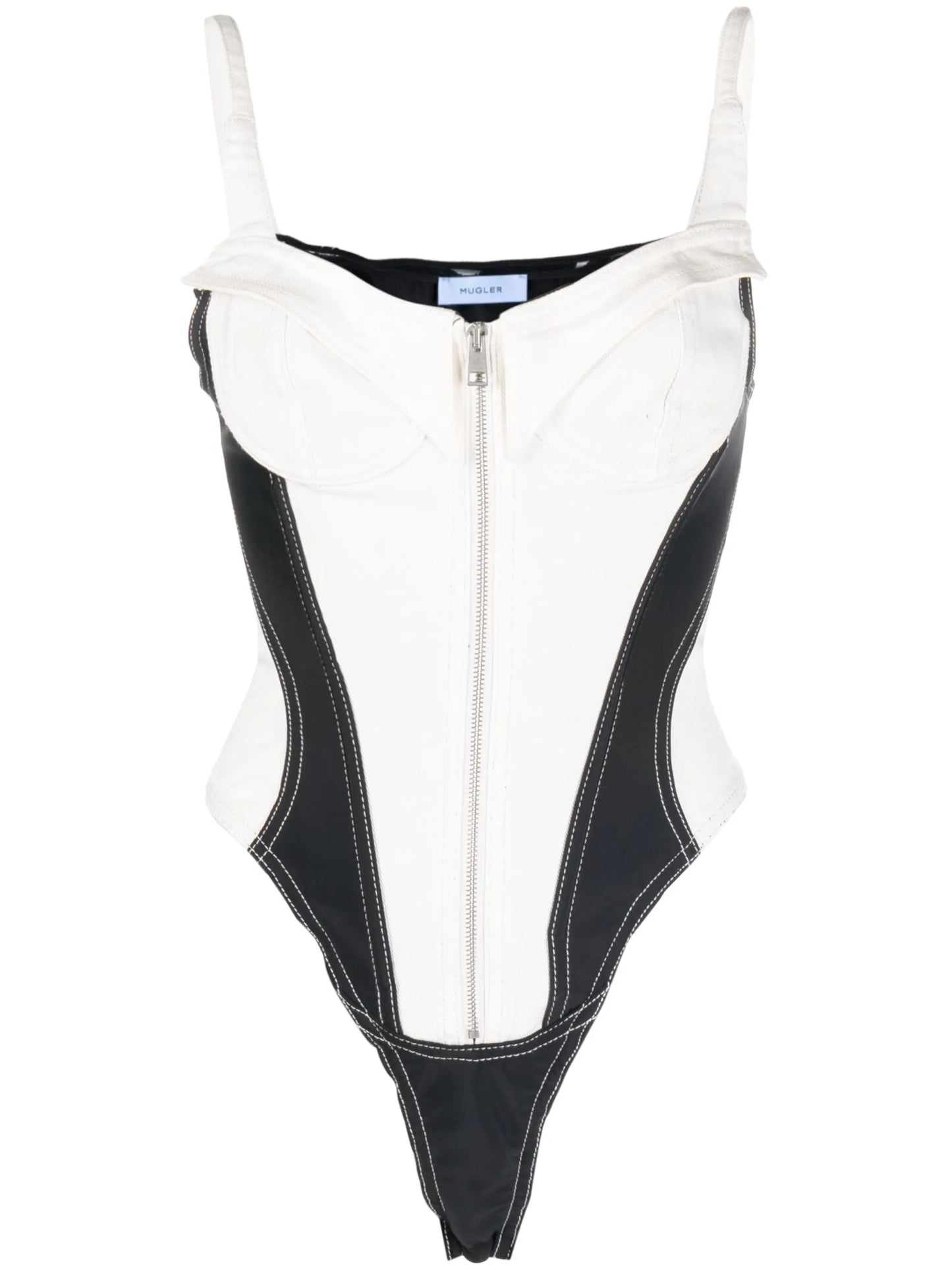 denim bustier bodysuit