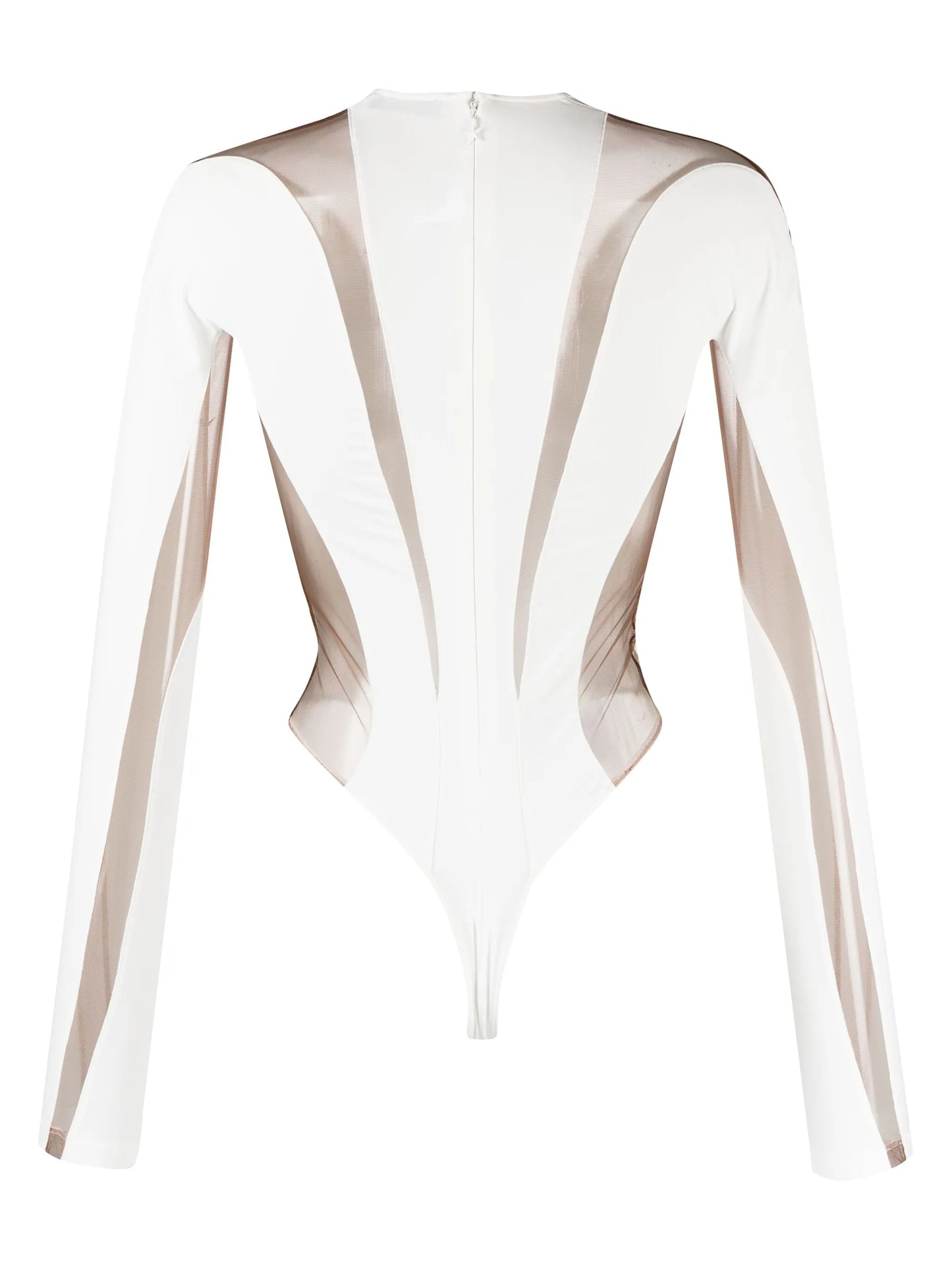 Illusion sheer-details bodysuit