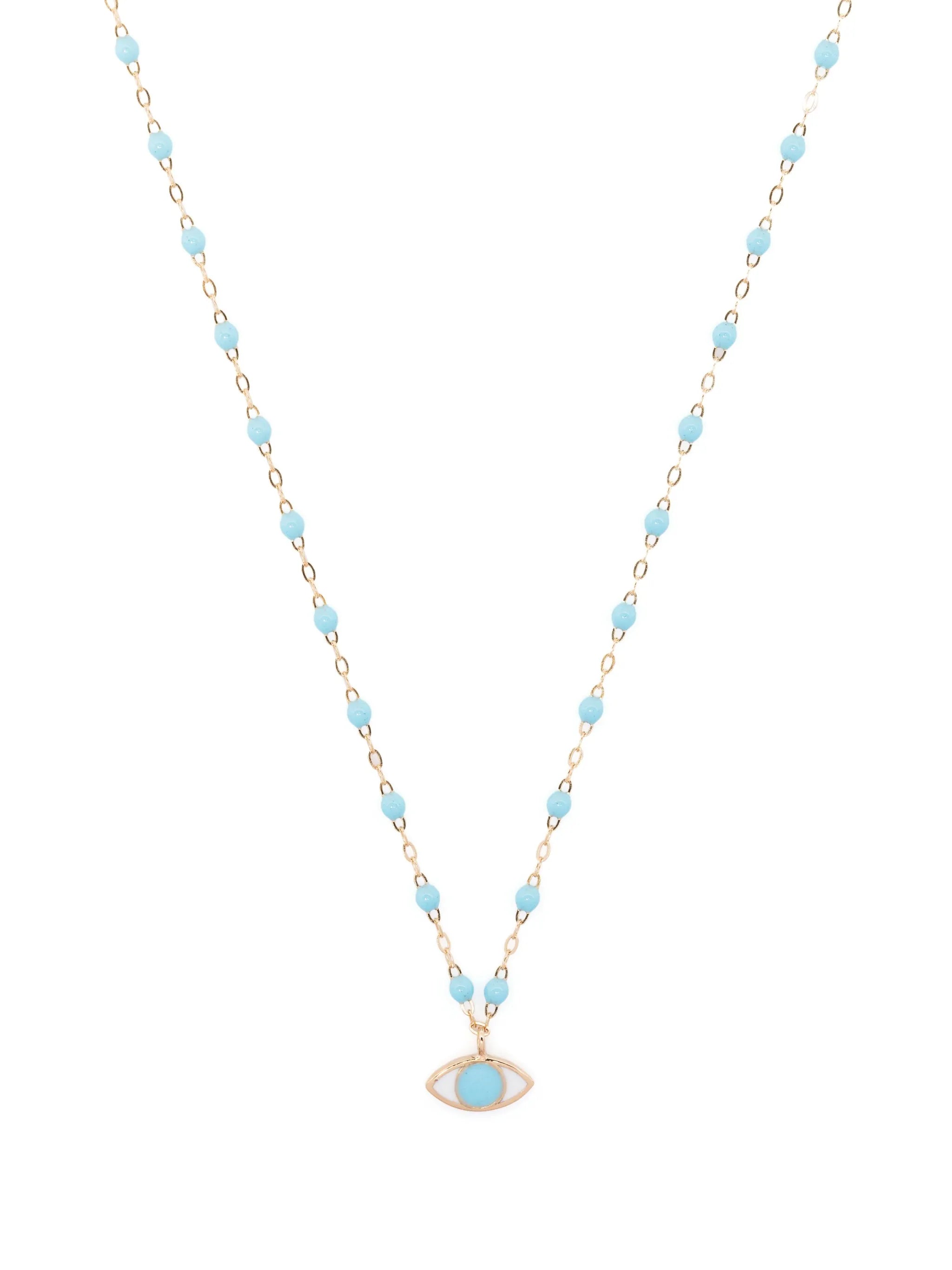18kt yellow gold Eye Classic Voyage beaded necklace