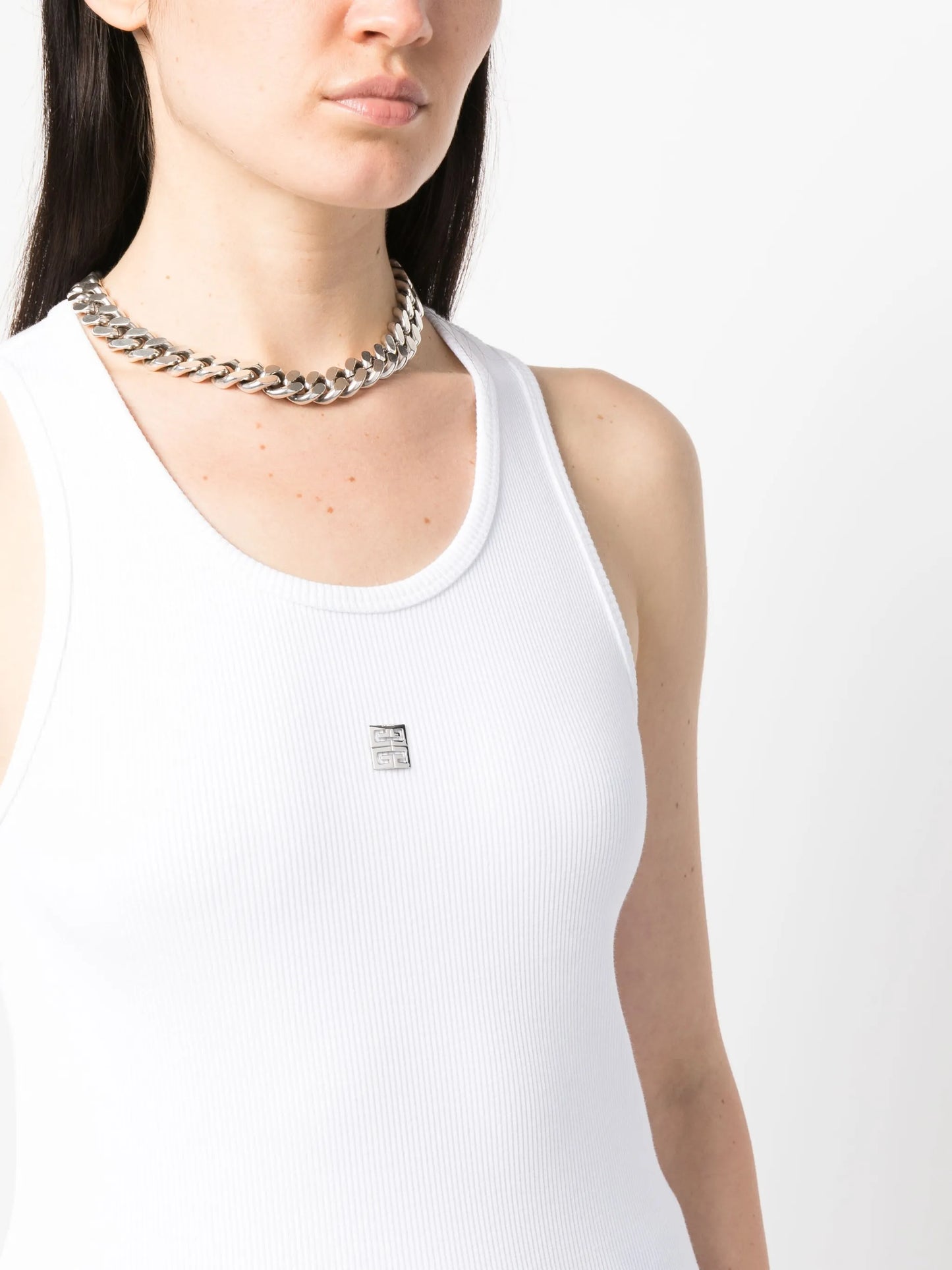 4G-logo plaque sleeveless top