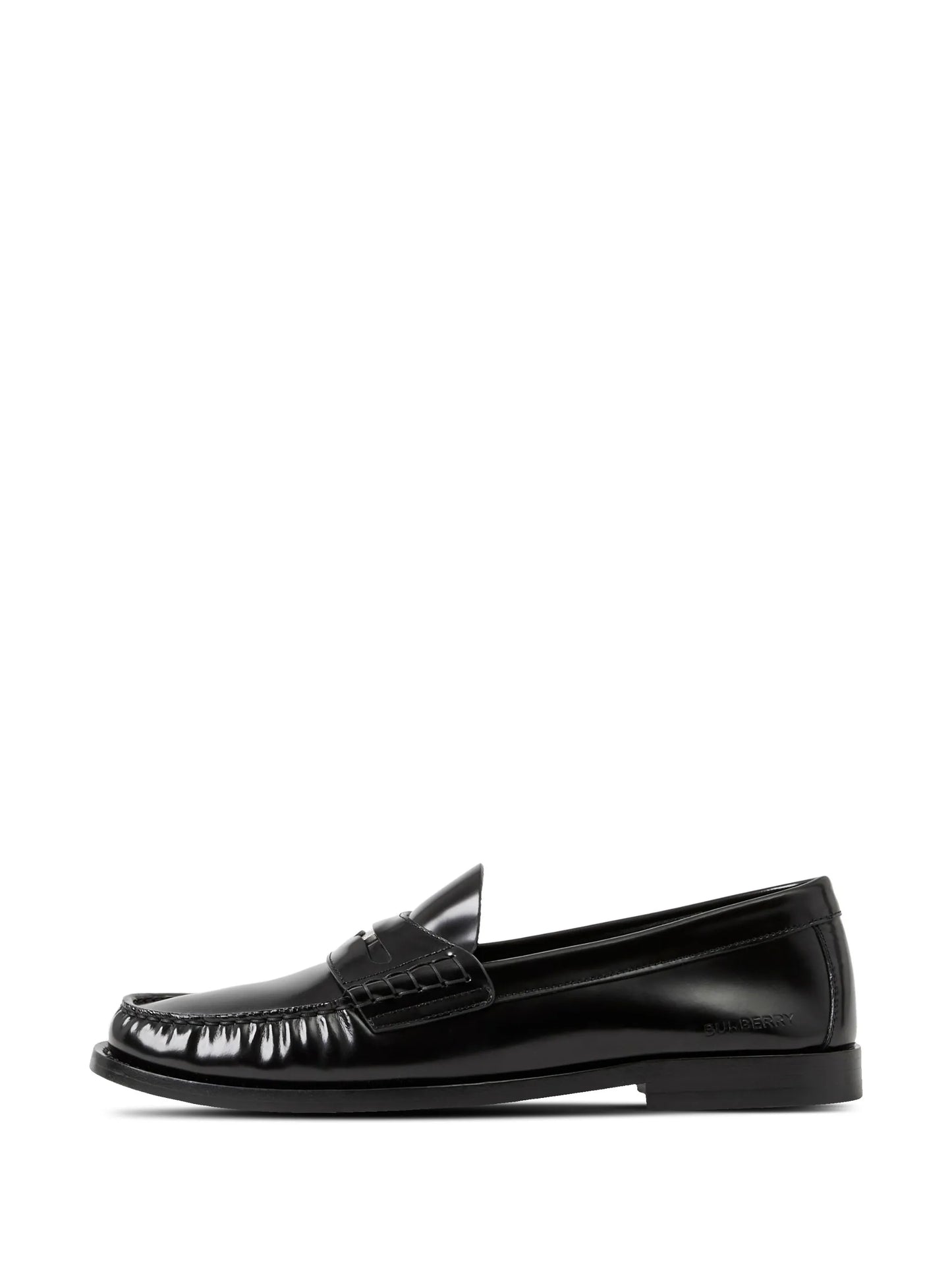 penny-slot leather loafers