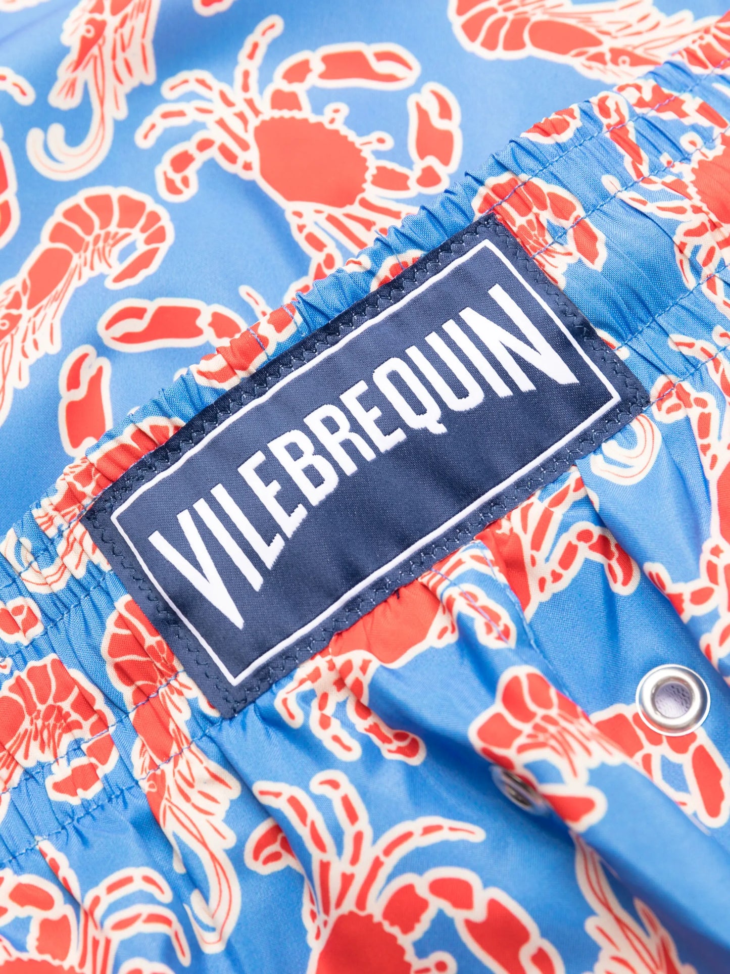 crabs and shrimps print swim shorts