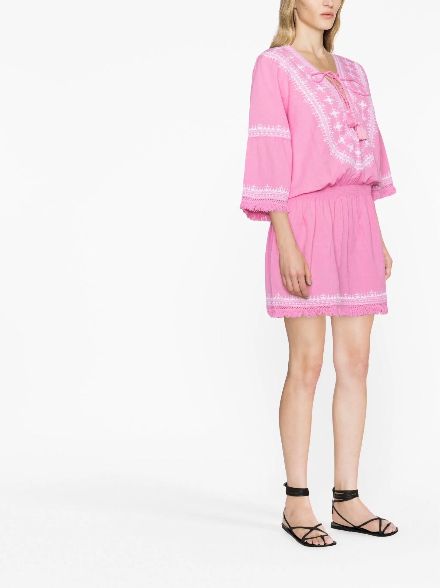 Martina tassel-trim beach dress