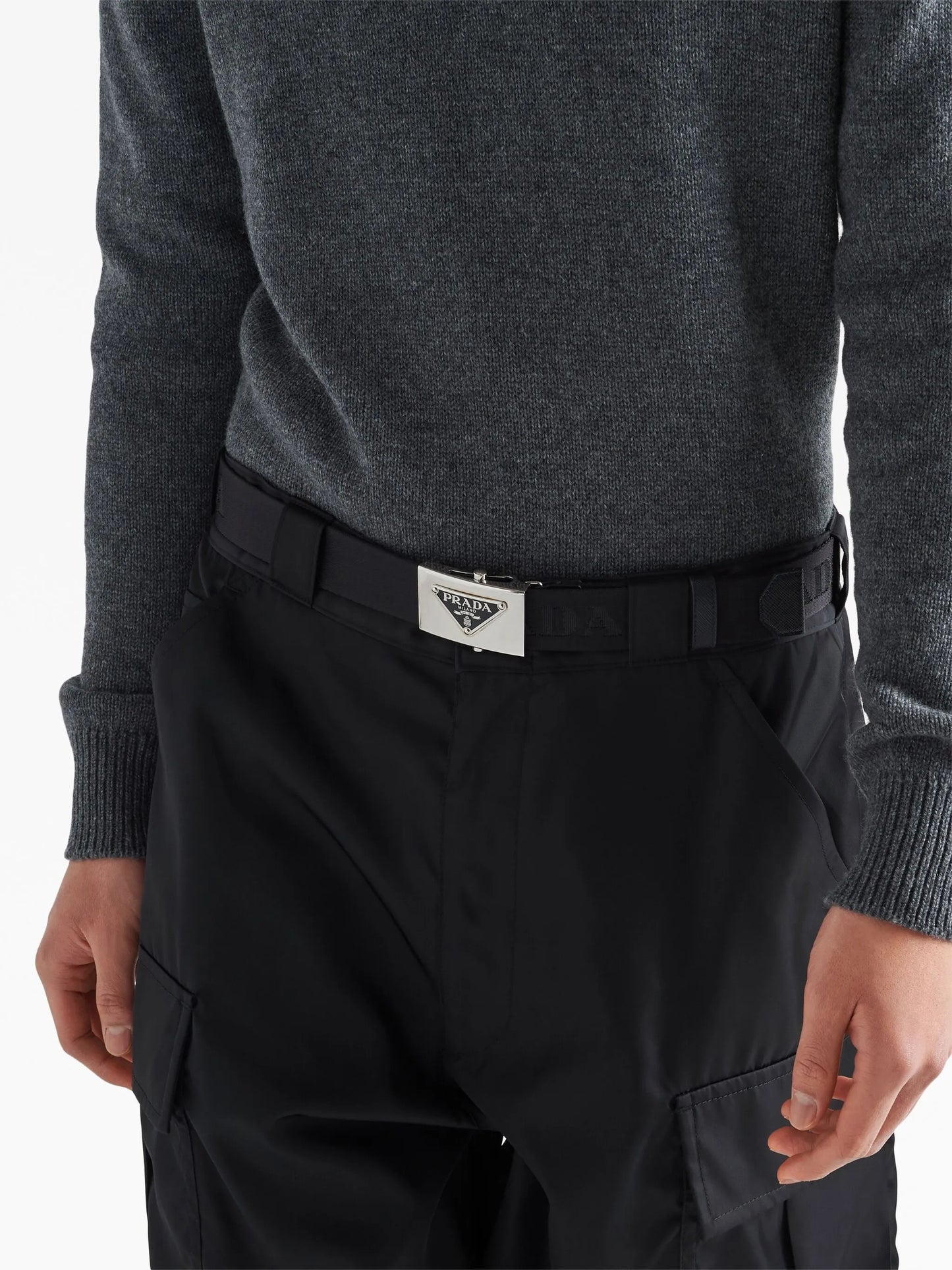 triangle-logo woven belt