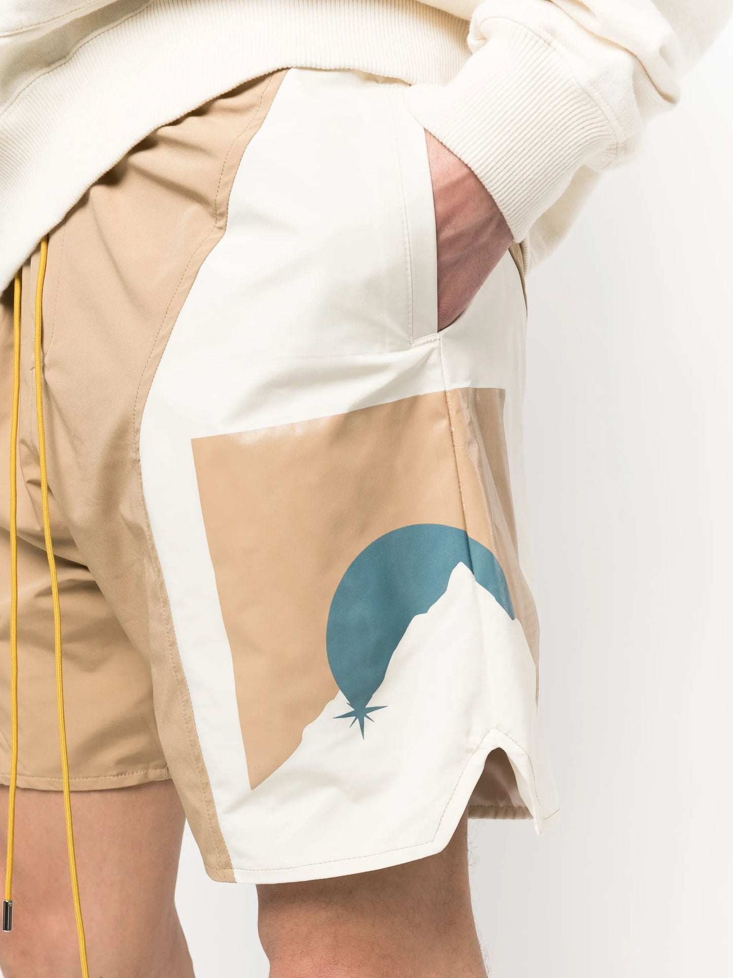 logo-print track shorts