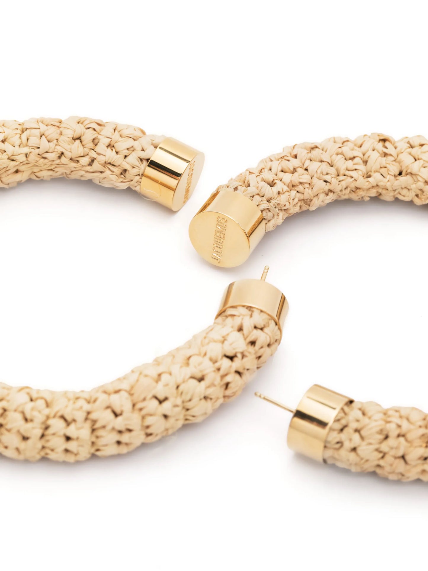 Les créoles Raphia hoop earrings