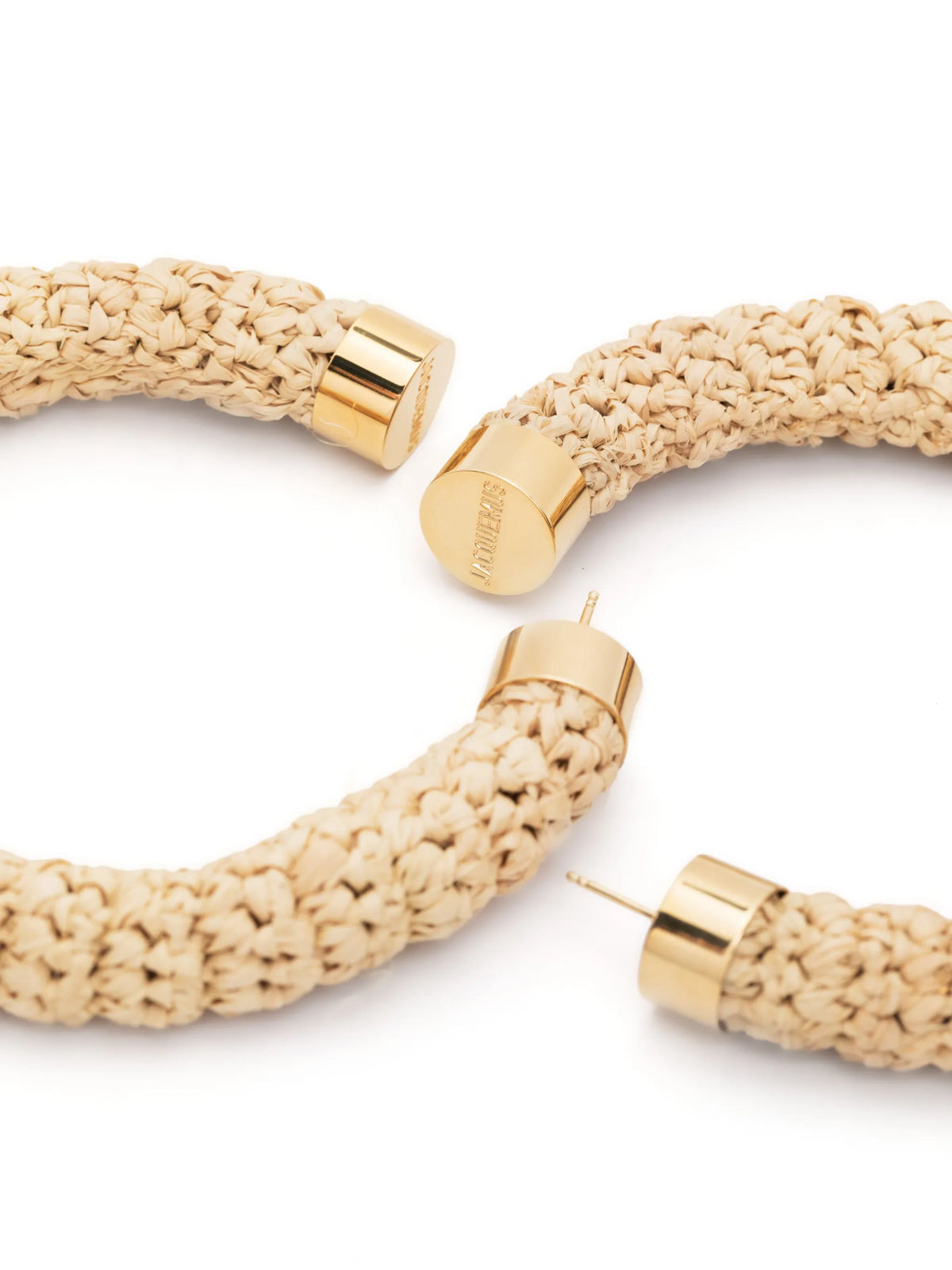 Les créoles Raphia hoop earrings