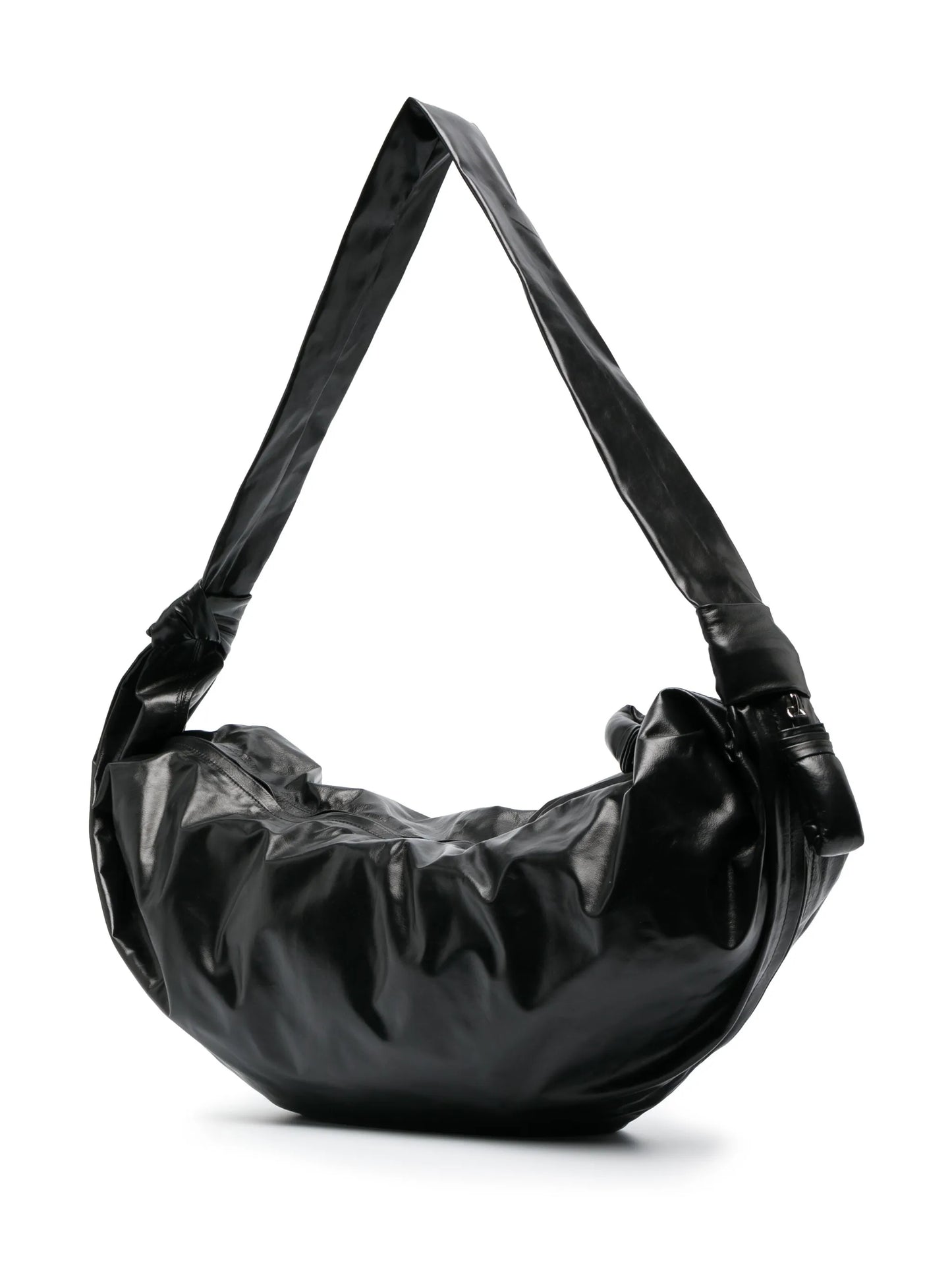 Croissant leather shoulder bag