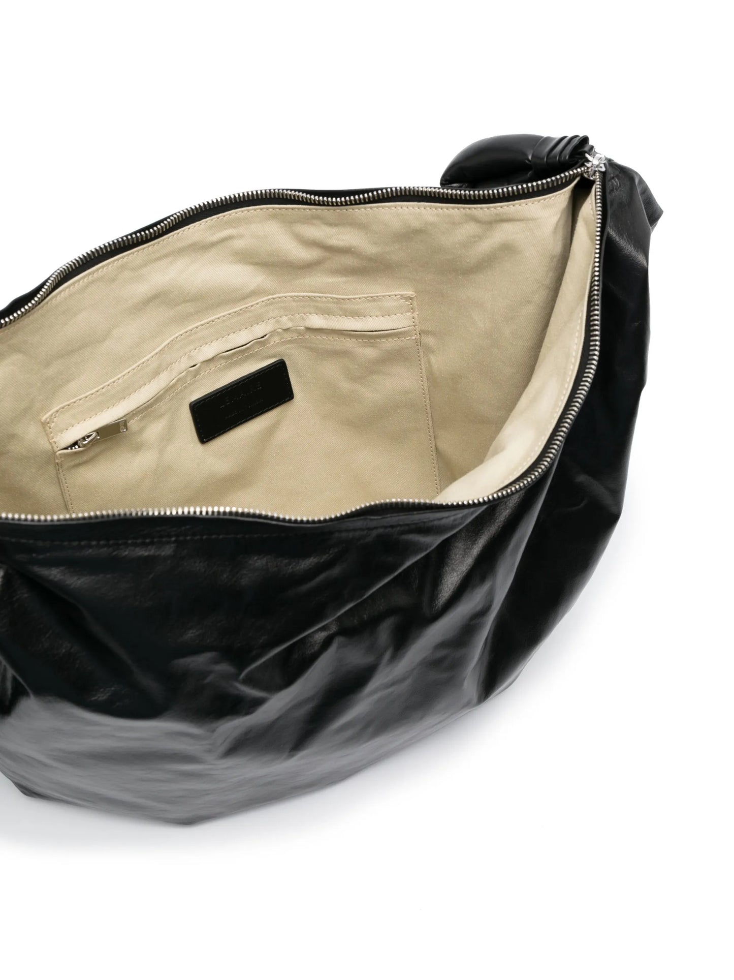 Croissant leather shoulder bag