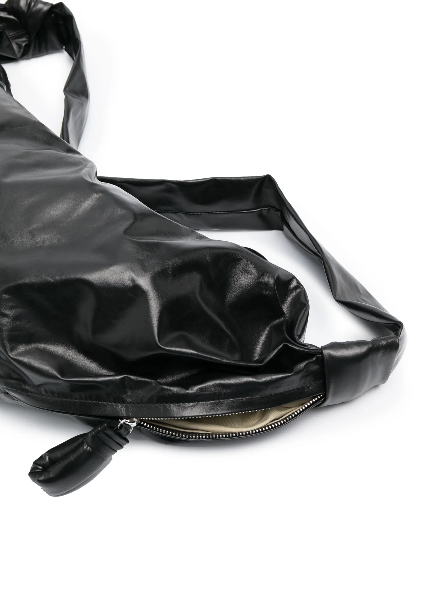 Croissant leather shoulder bag