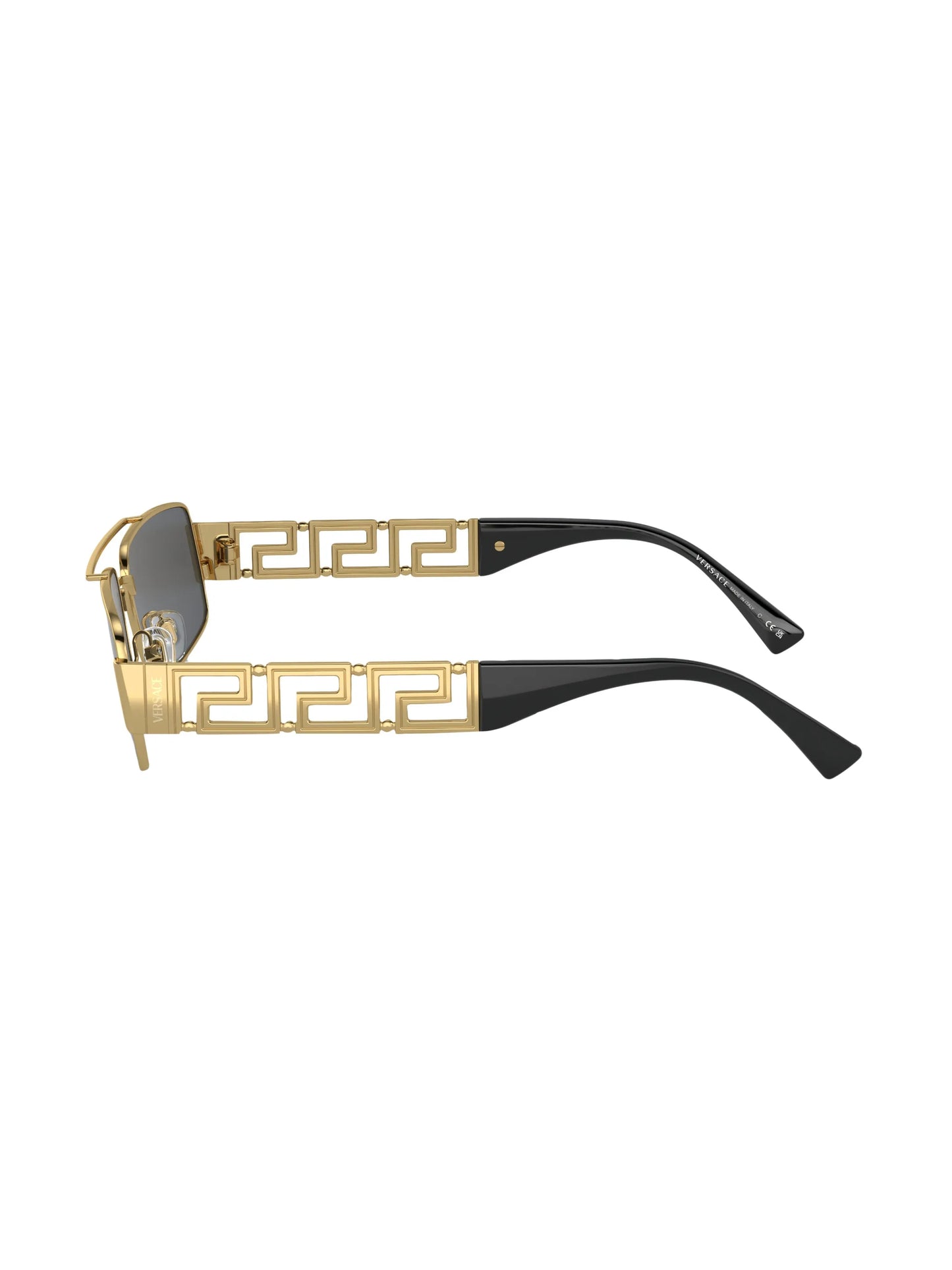 Greca-detail rectangle-frame sunglasses