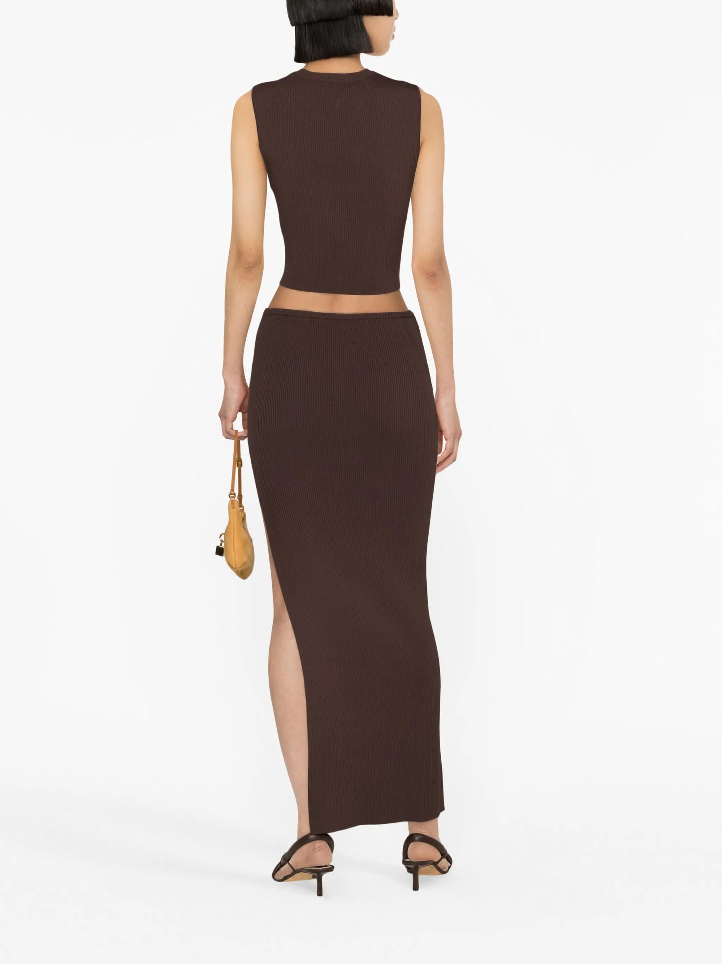 slash-detail maxi skirt