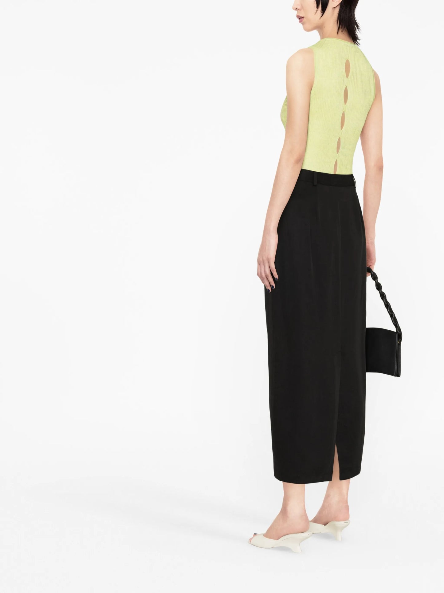 Gia high-waisted midi skirt