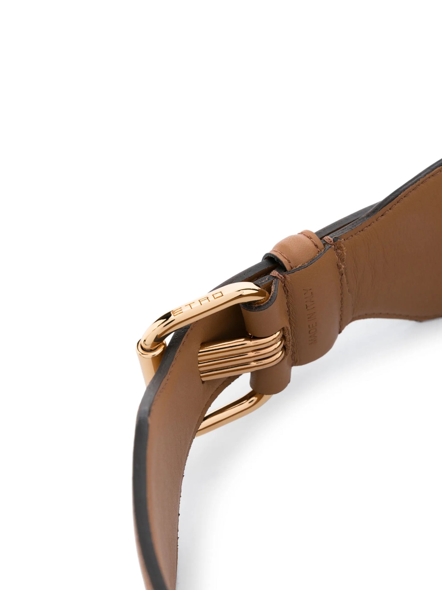 logo-buckle leather belt