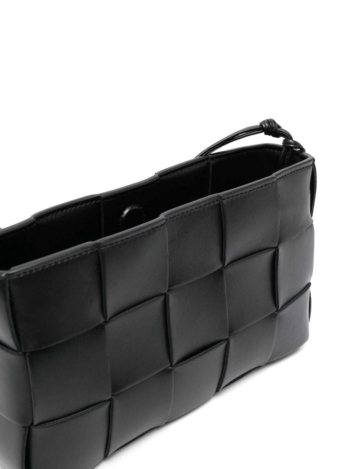 Cassette Intreccio-leather shoulder bag
