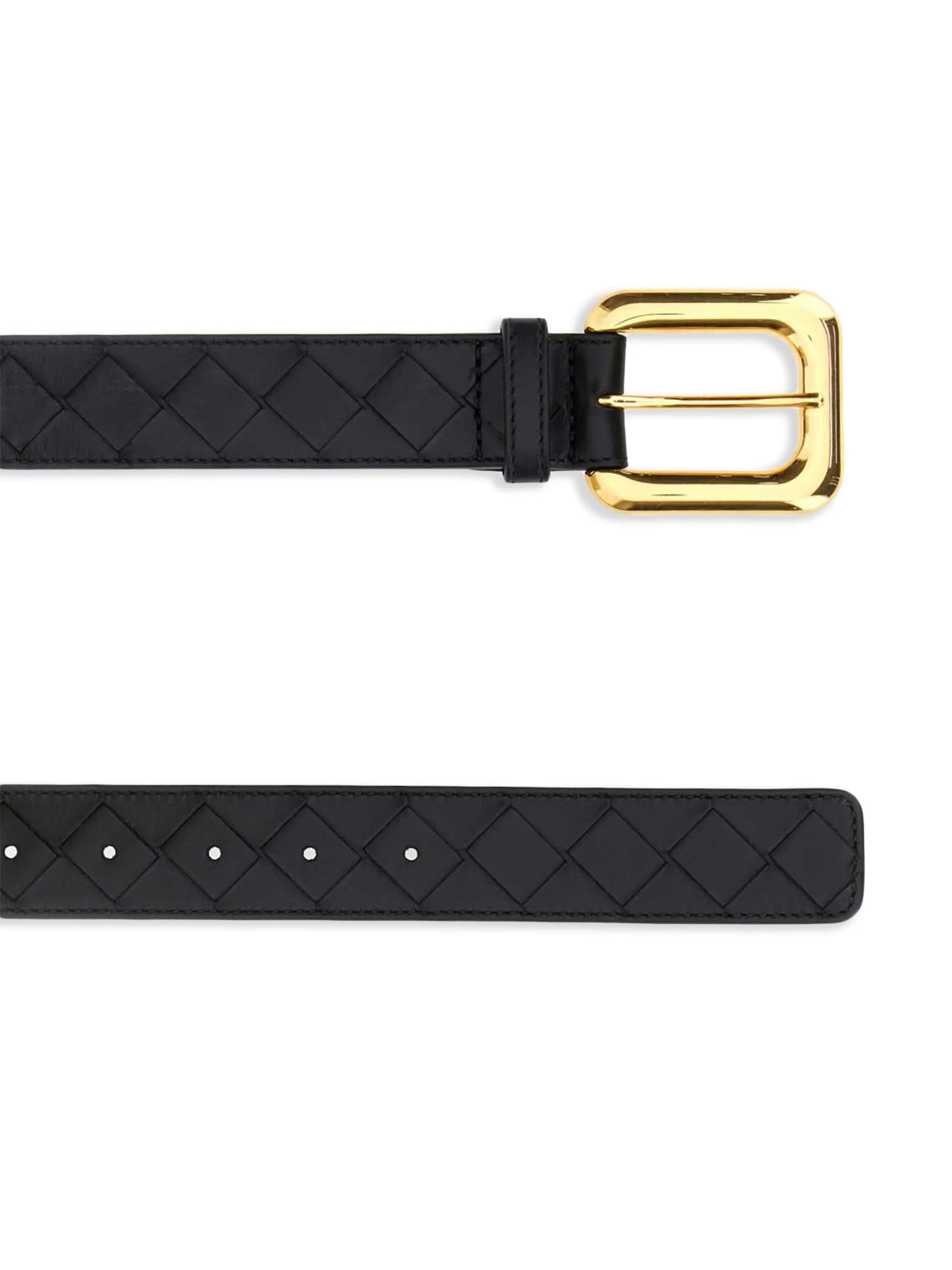Intrecciato leather belt