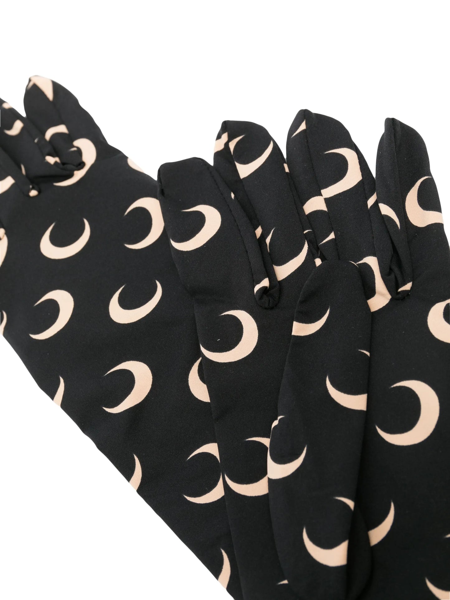 crescent-moon print gloves