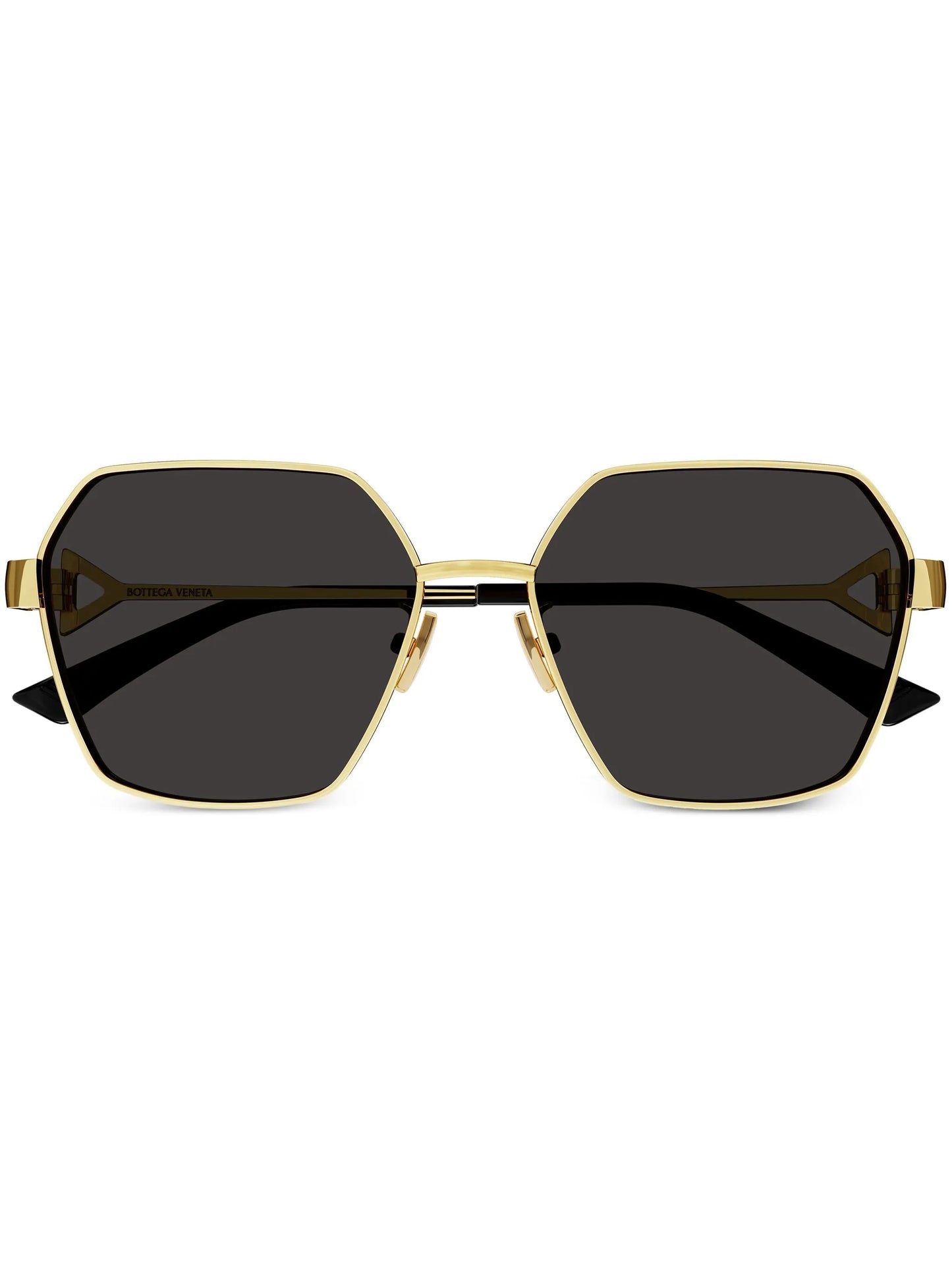 tinted geometric-frame sunglasses