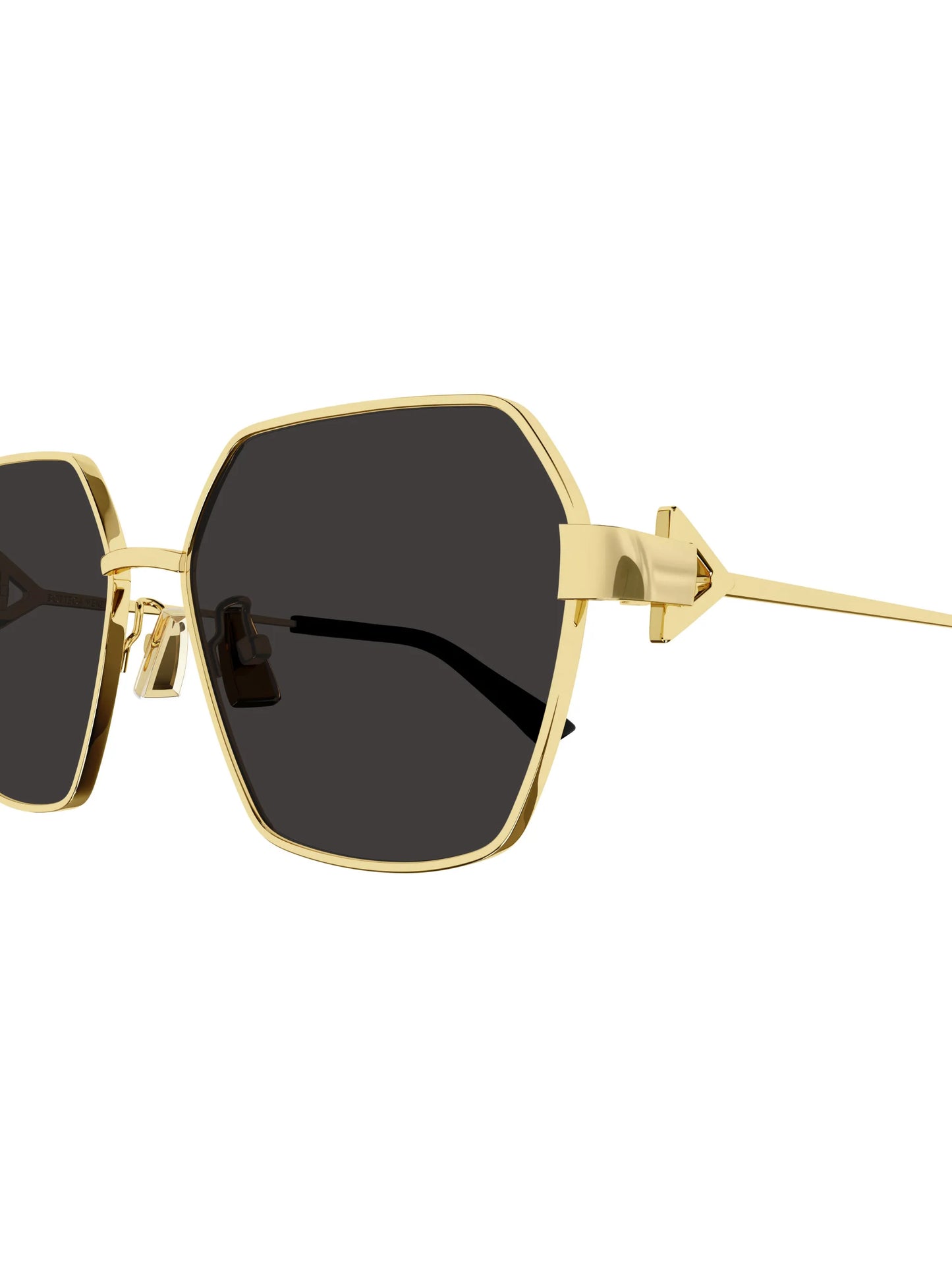 tinted geometric-frame sunglasses