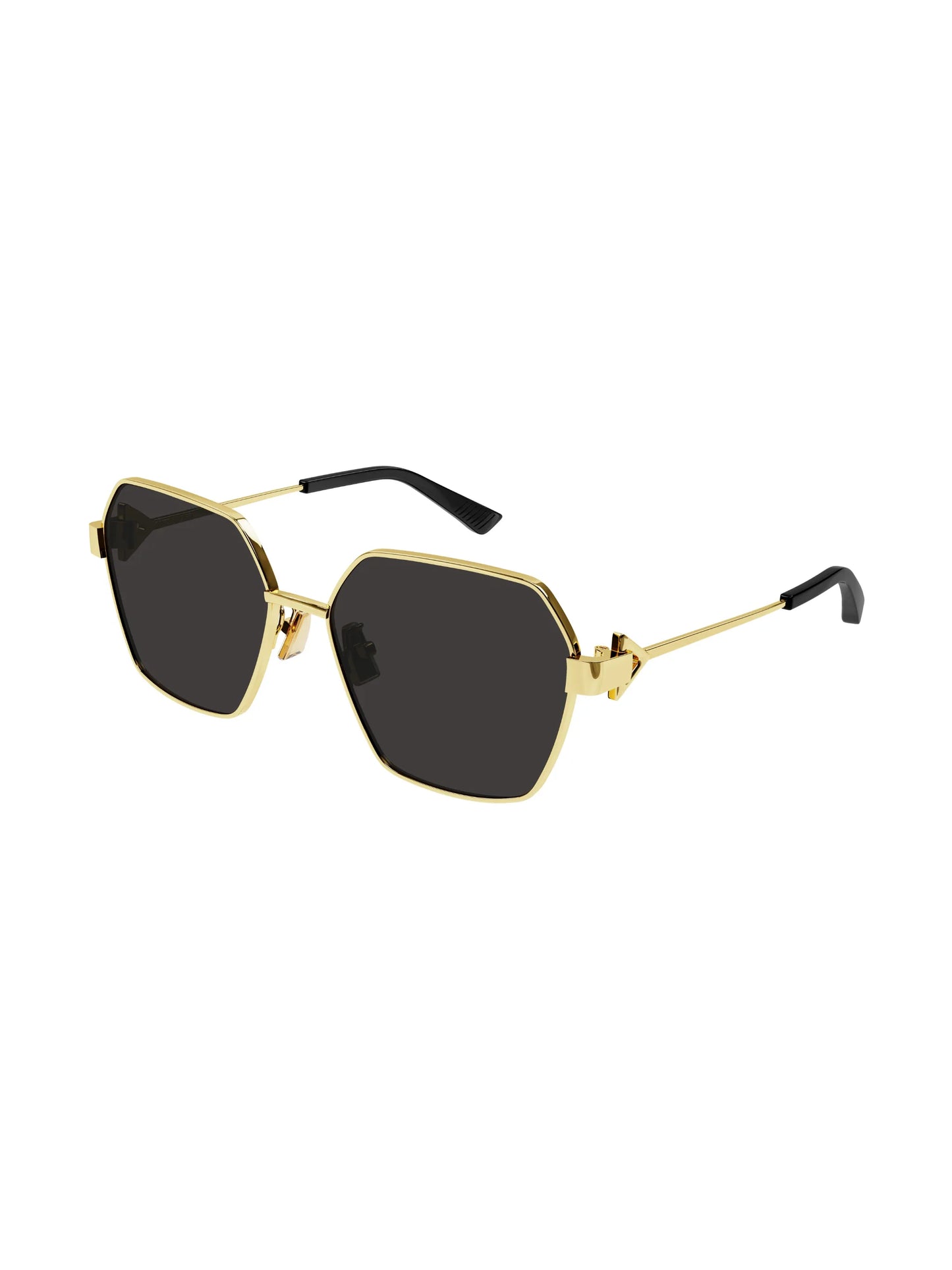 tinted geometric-frame sunglasses