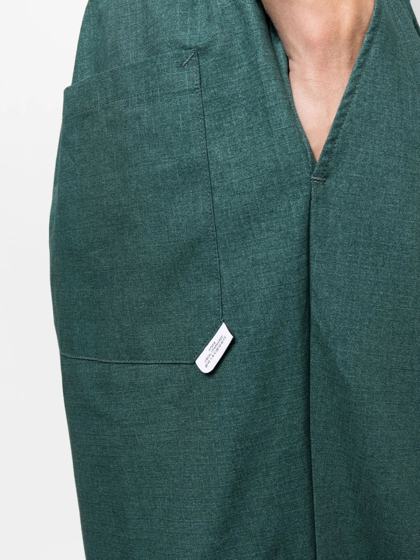 straight-leg cotton trousers