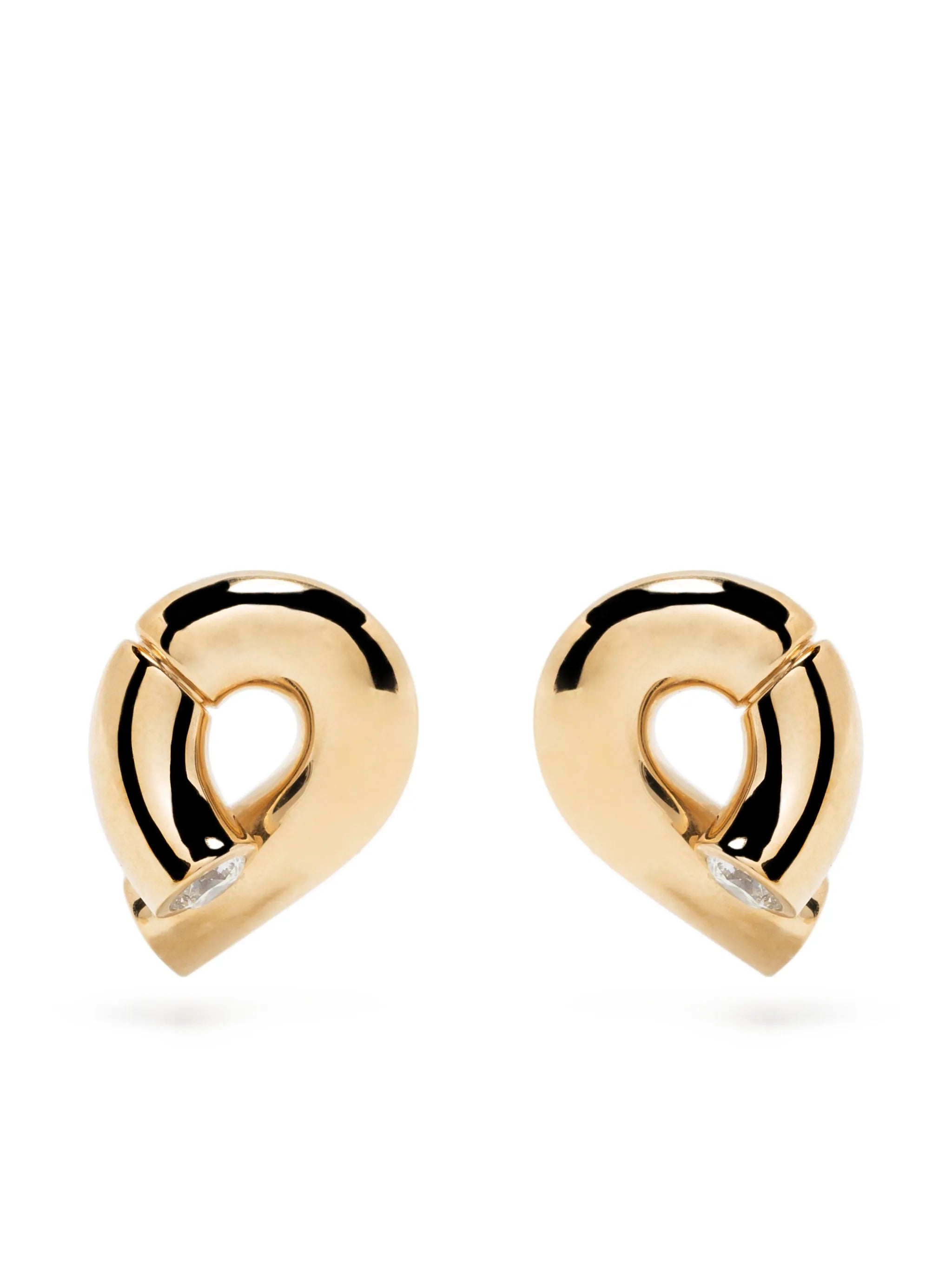 18kt yellow gold Oera diamond stud earrings