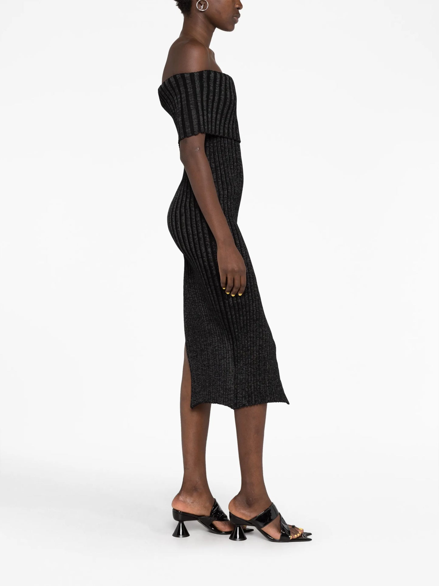 Ara off-shoulder side-slit dress