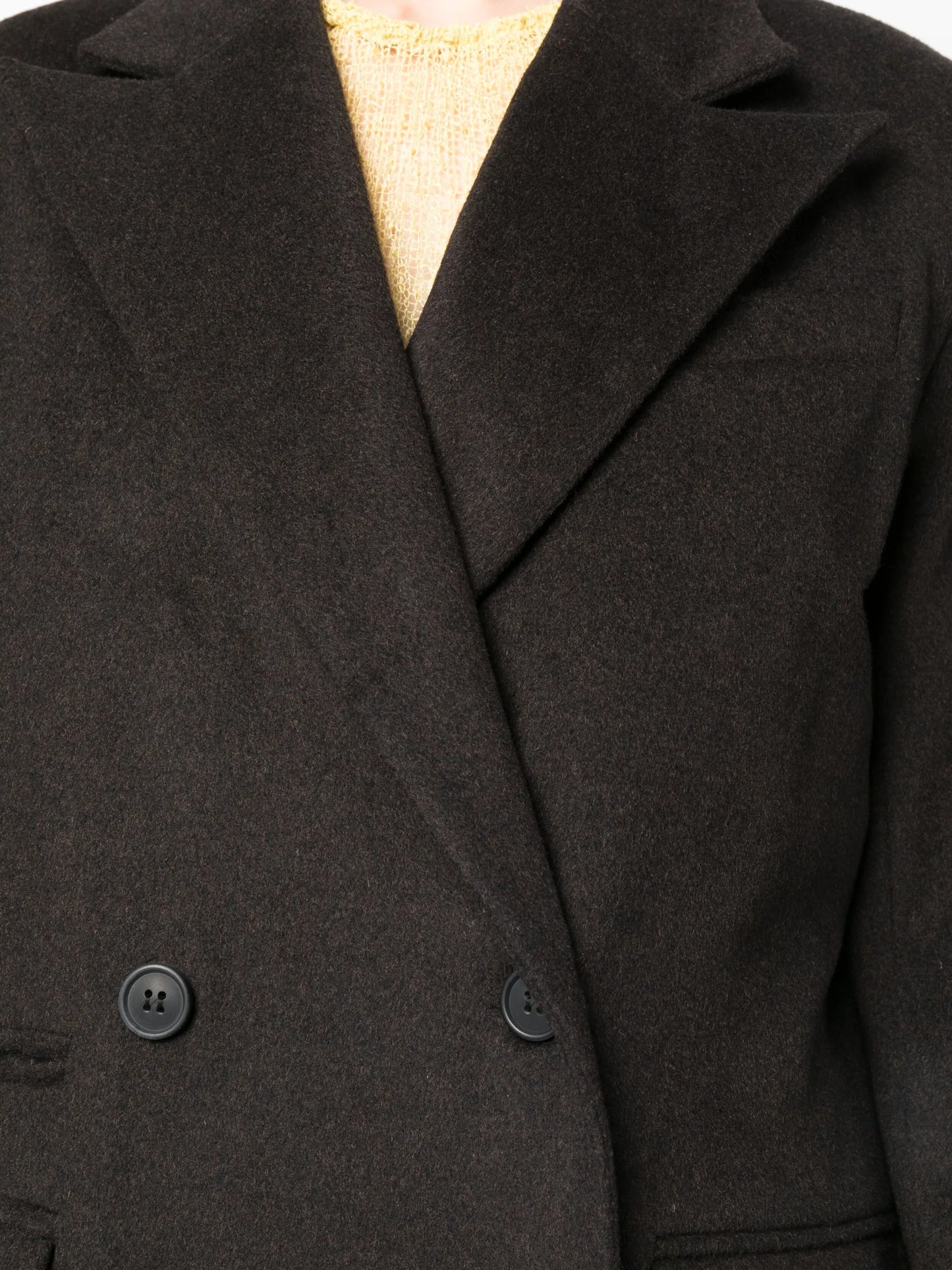 double-breasted wool-blend maxi coat