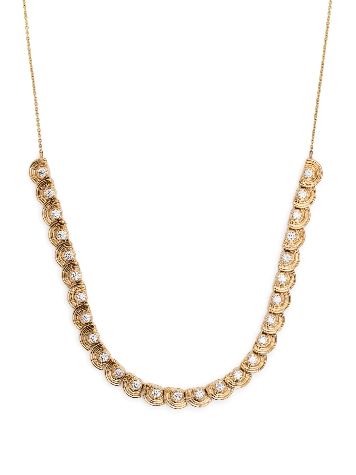 14kt yellow gold Nana Bernice diamond tennis necklace