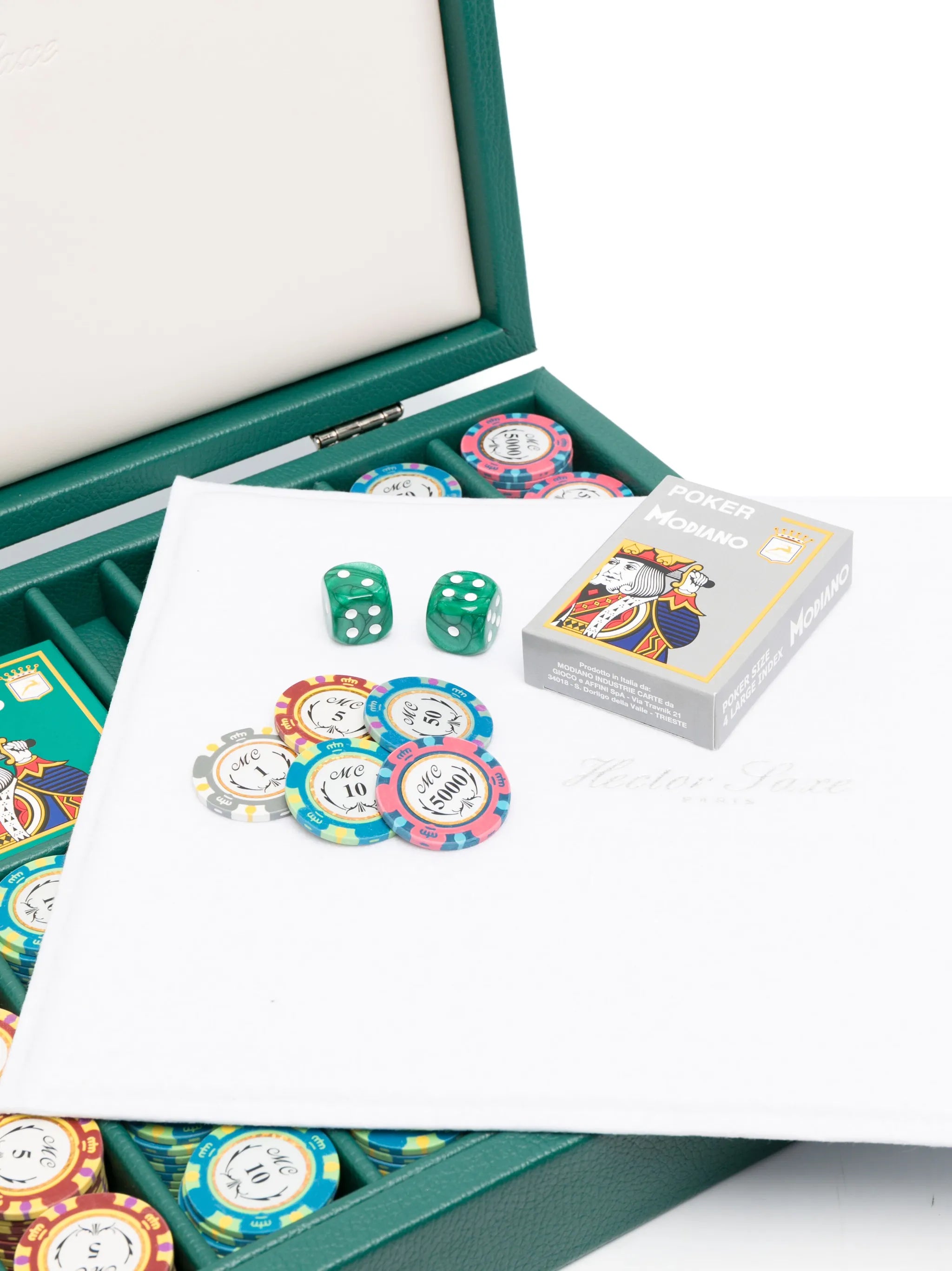 440 Chip leather poker set