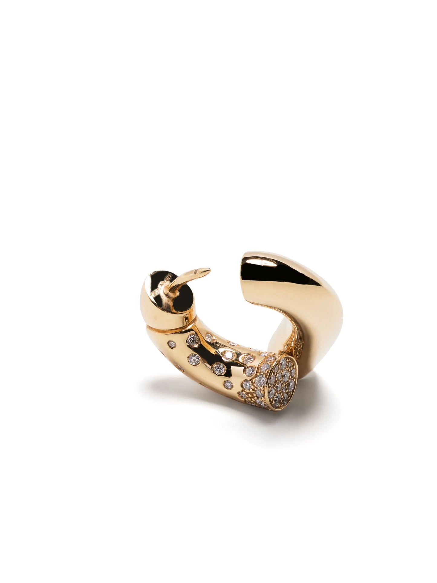 18kt yellow gold Oera diamond hoop earrings