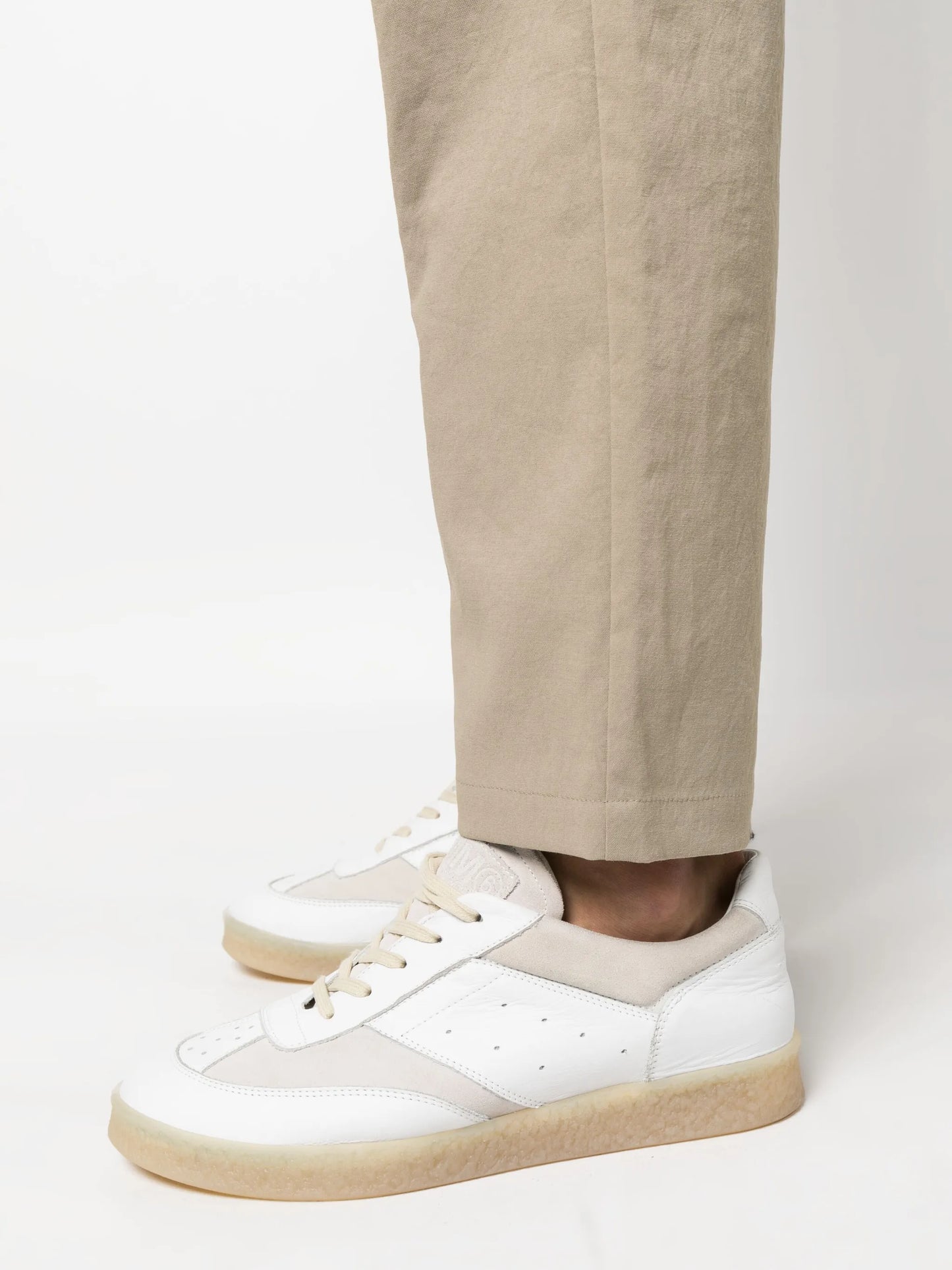 tapered-leg tailored trousers